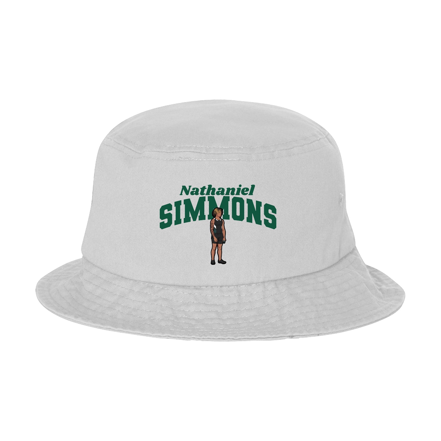 Bucket Cap — Signature Arch in White
