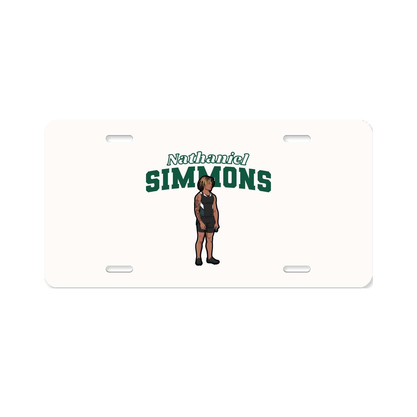 License Plate — Name Arch in Classic