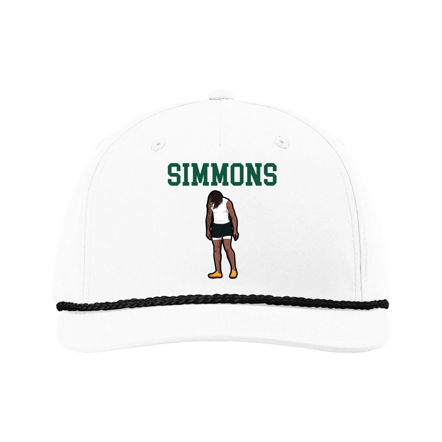 Five-Panel Classic Rope Cap — Shirsey in White
