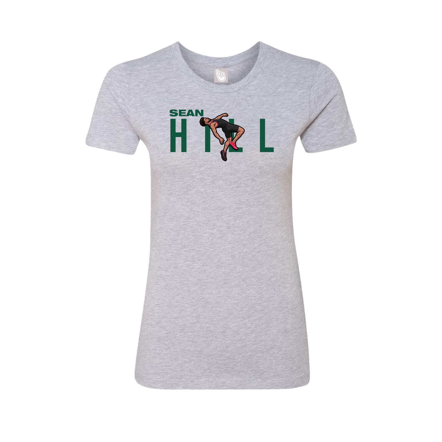 Fitted Women's Tee — Player Name in Grey
