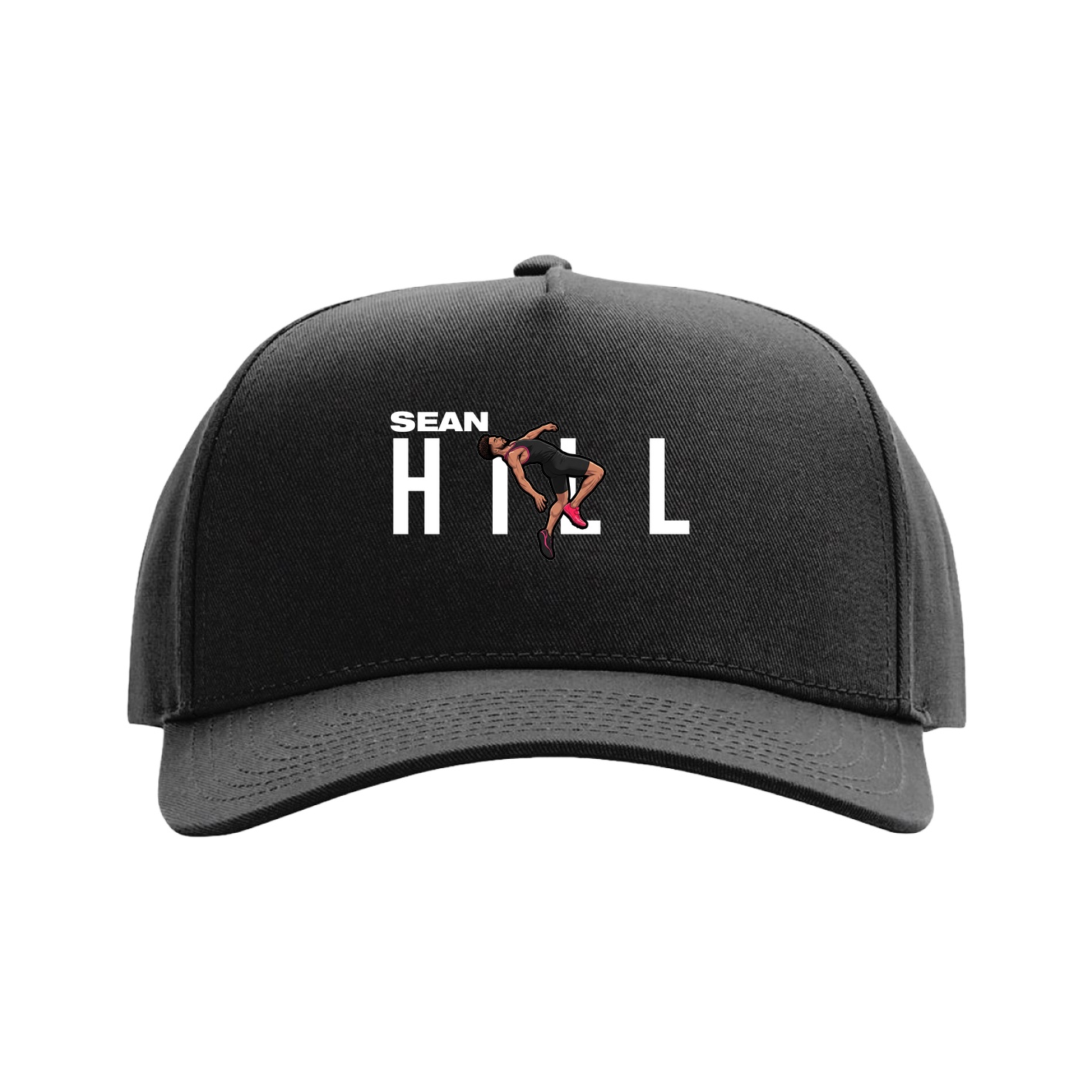 Full Fabric Five-Panel Champ Cap — Player Name in Black