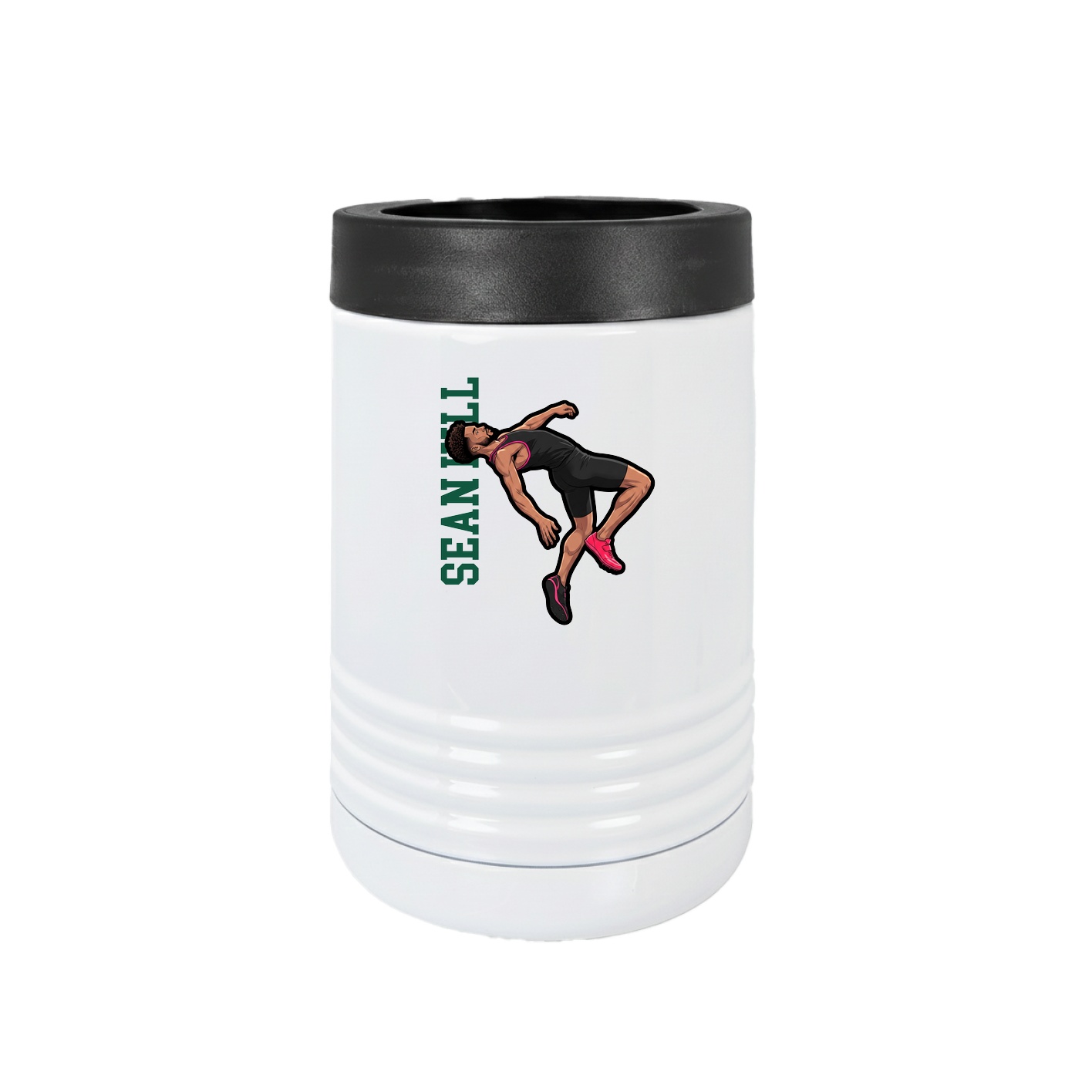 Beverage Holder — Name Vertical in White
