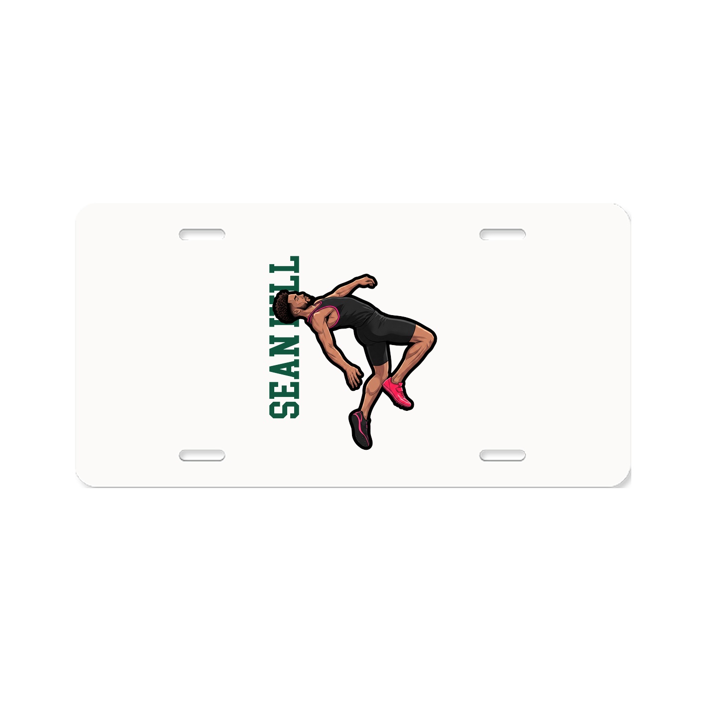 License Plate — Name Vertical in Classic