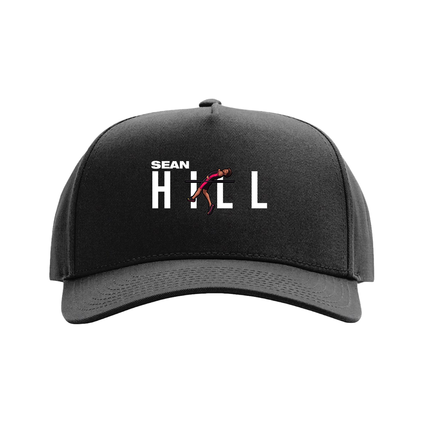 Full Fabric Five-Panel Champ Cap — Player Name in Black