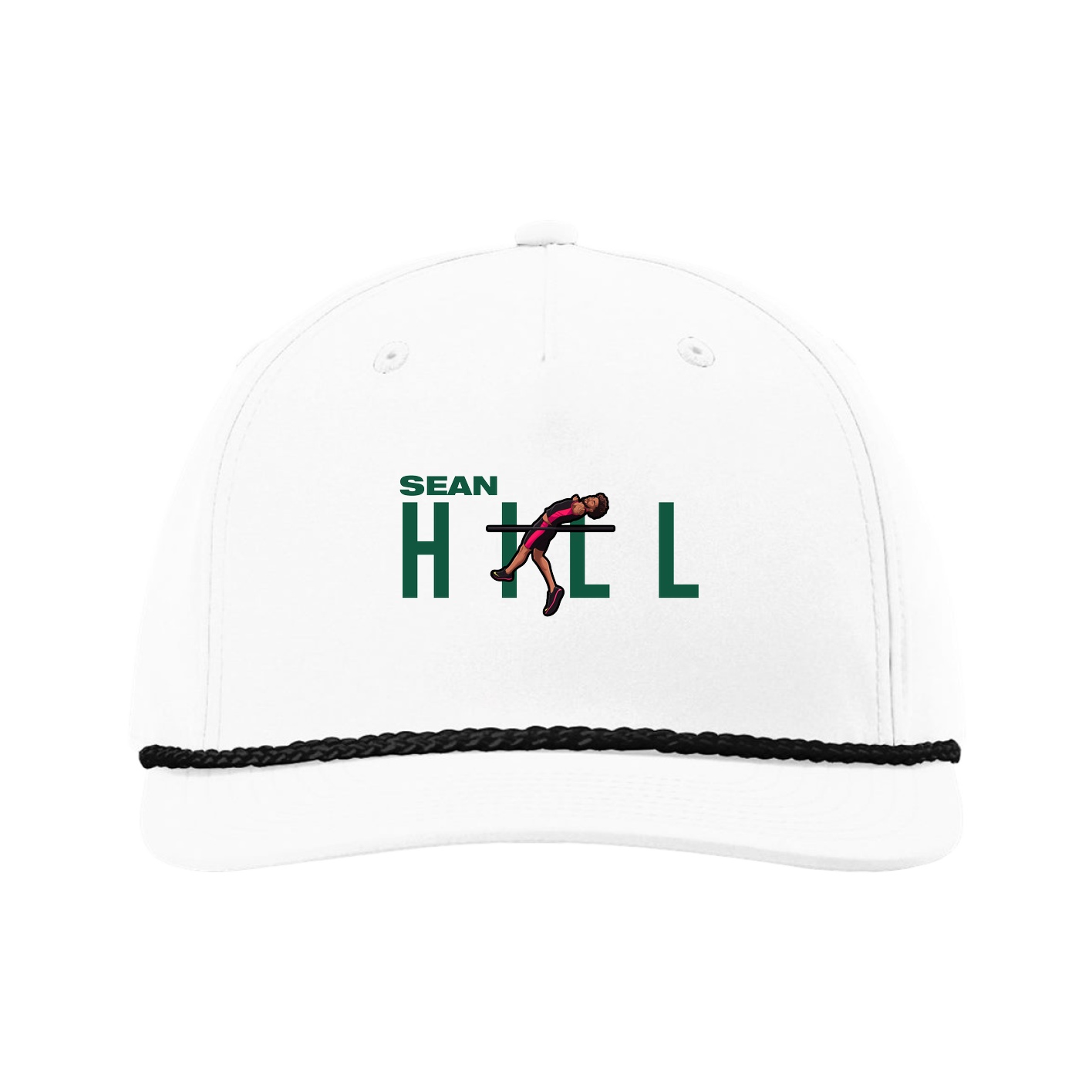 Five-Panel Classic Rope Cap — Player Name in White