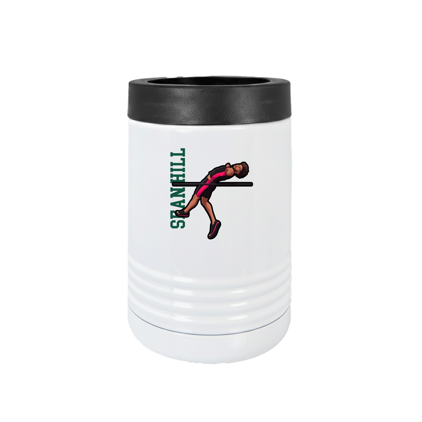 Beverage Holder — Name Vertical in White