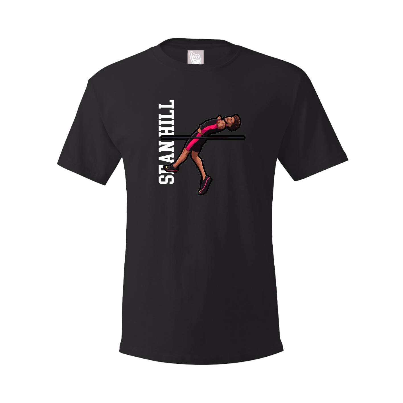 Youth Tee — Name Vertical in Black