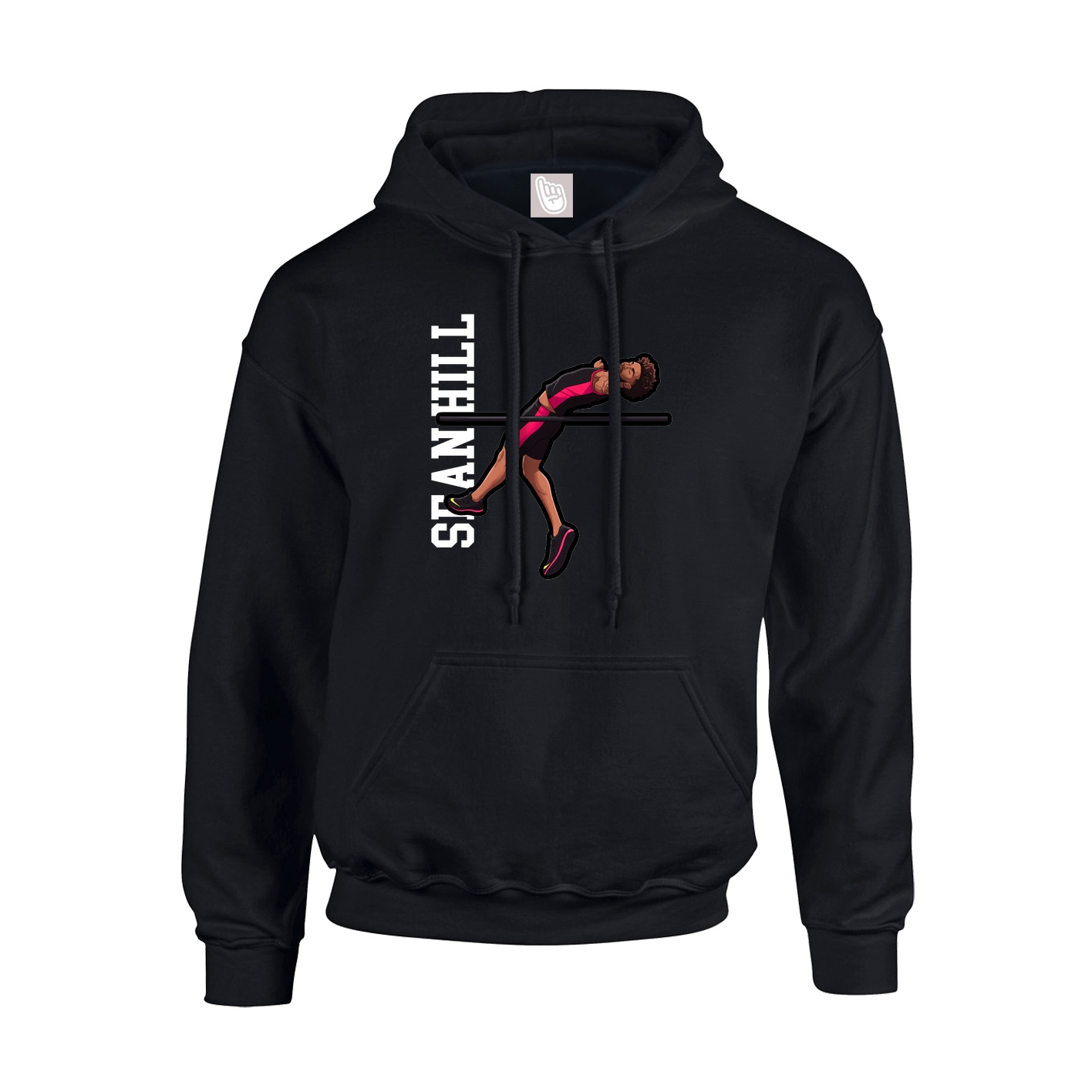Hoodie — Name Vertical in Black