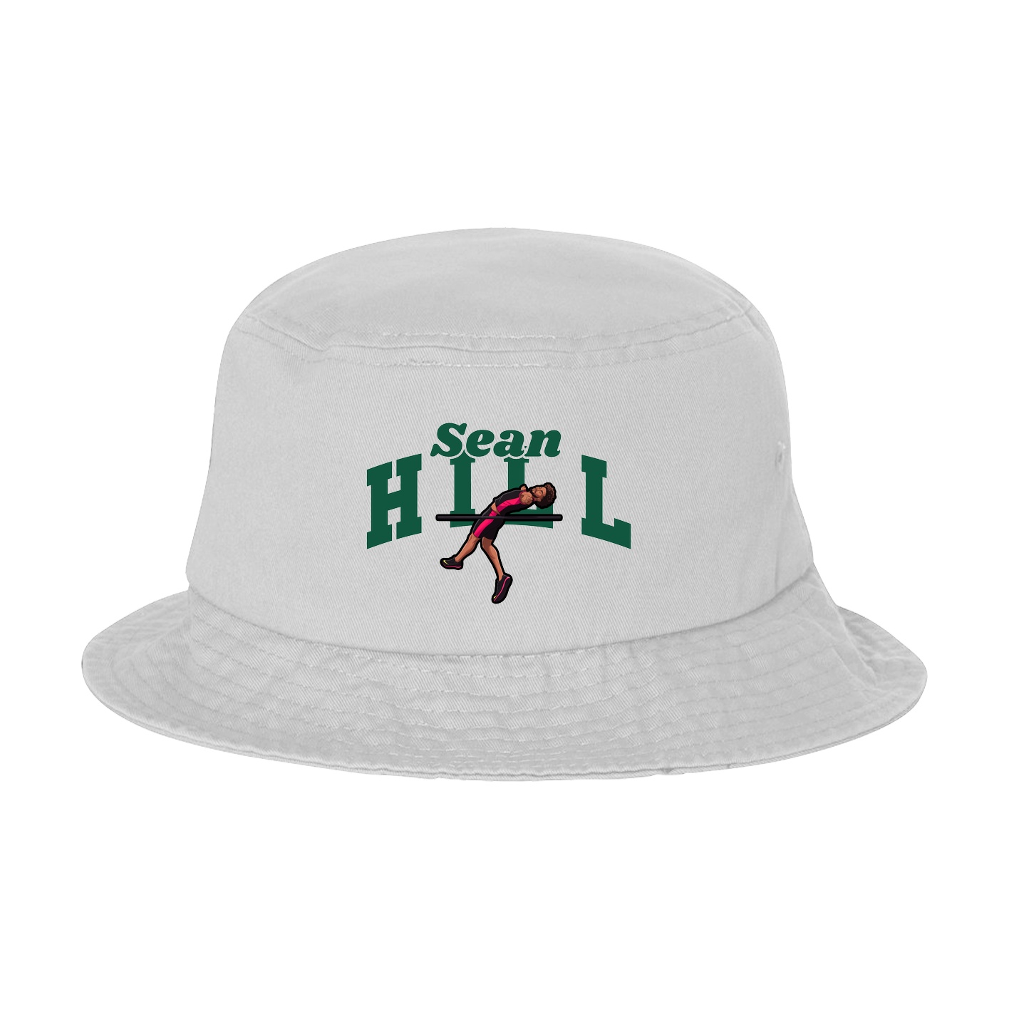Bucket Cap — Signature Arch in White