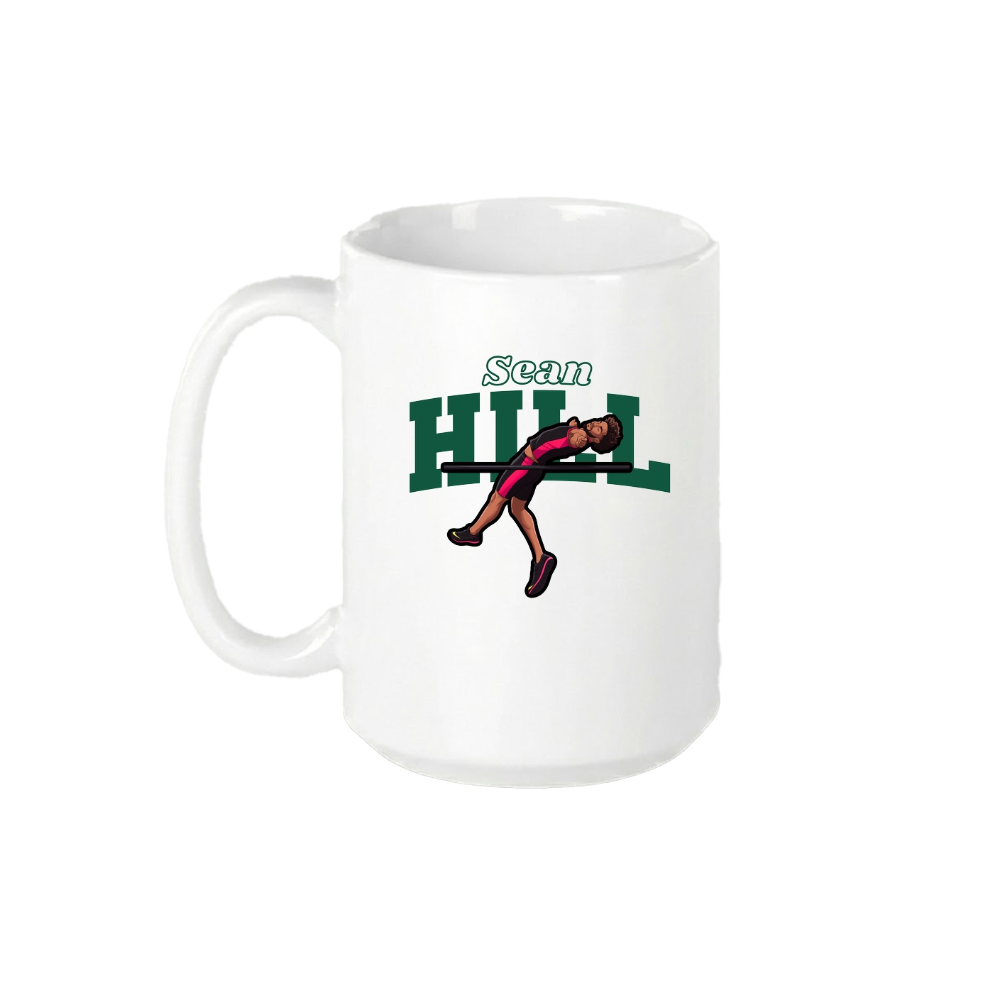 15oz Coffee Mug — Name Arch in White