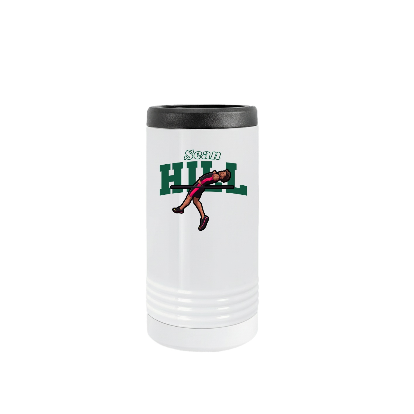 Slim Beverage Holder — Name Arch in White