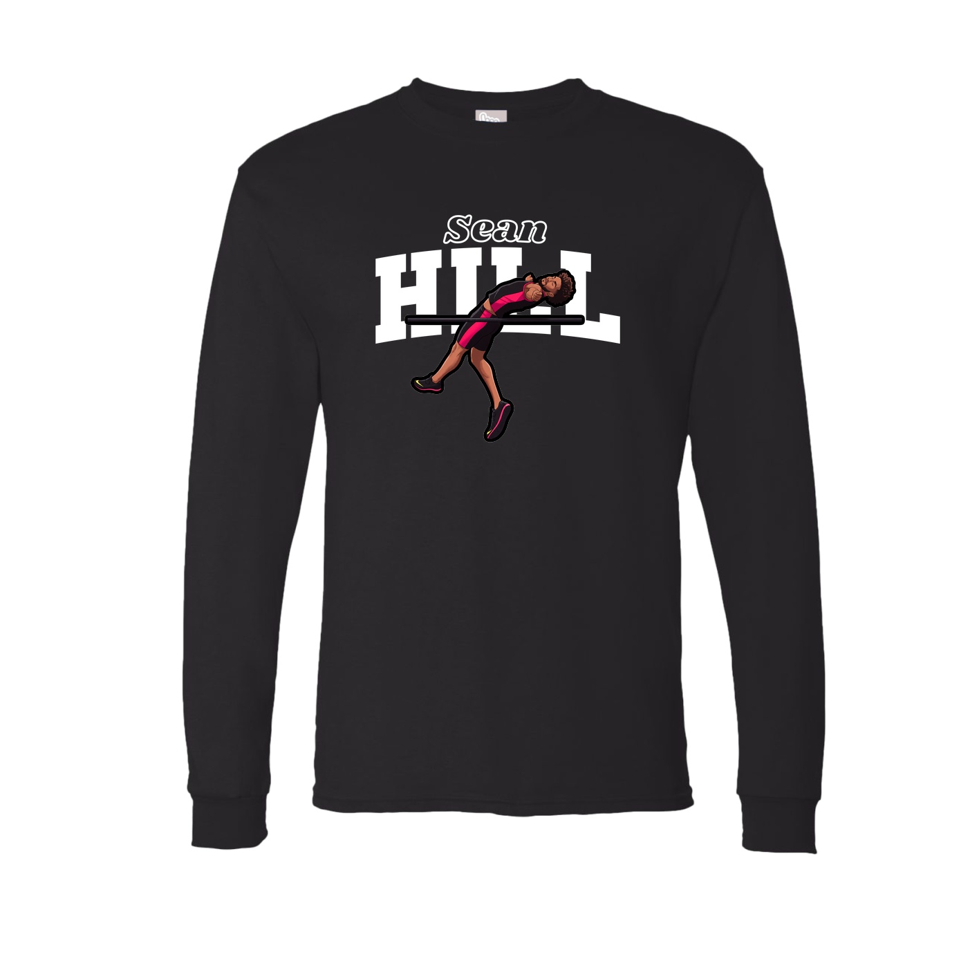 Long Sleeve Tee — Name Arch in Black