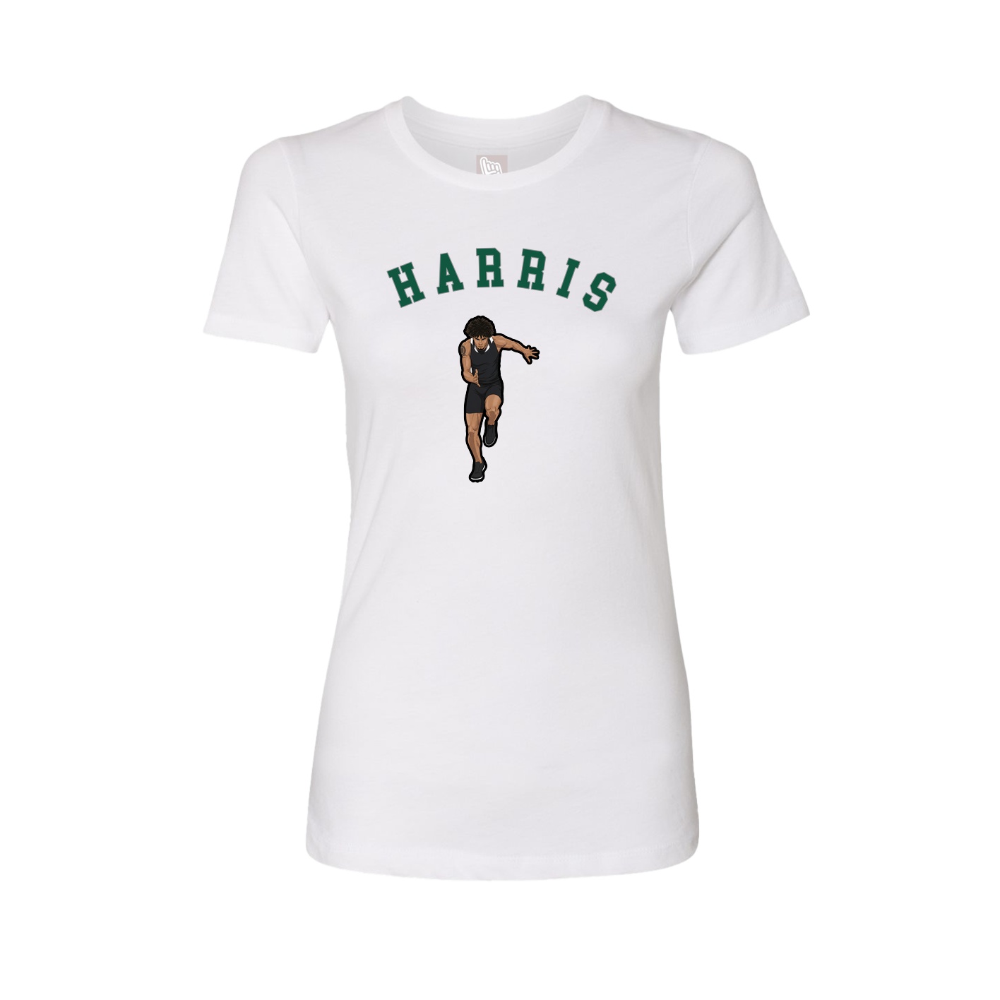 Fitted Women's Tee — Shirsey Arch in White