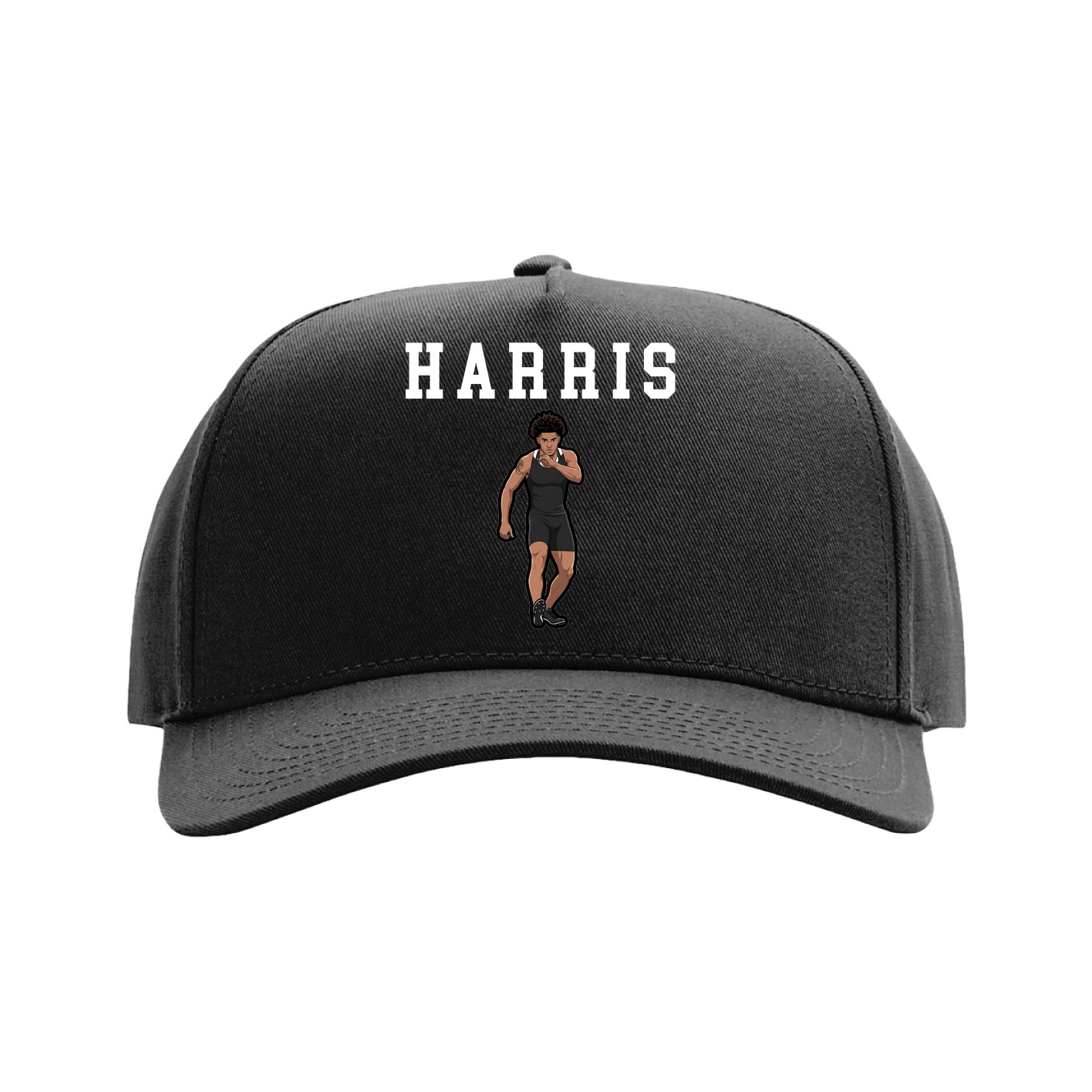 Full Fabric Five-Panel Champ Cap — Shirsey in Black