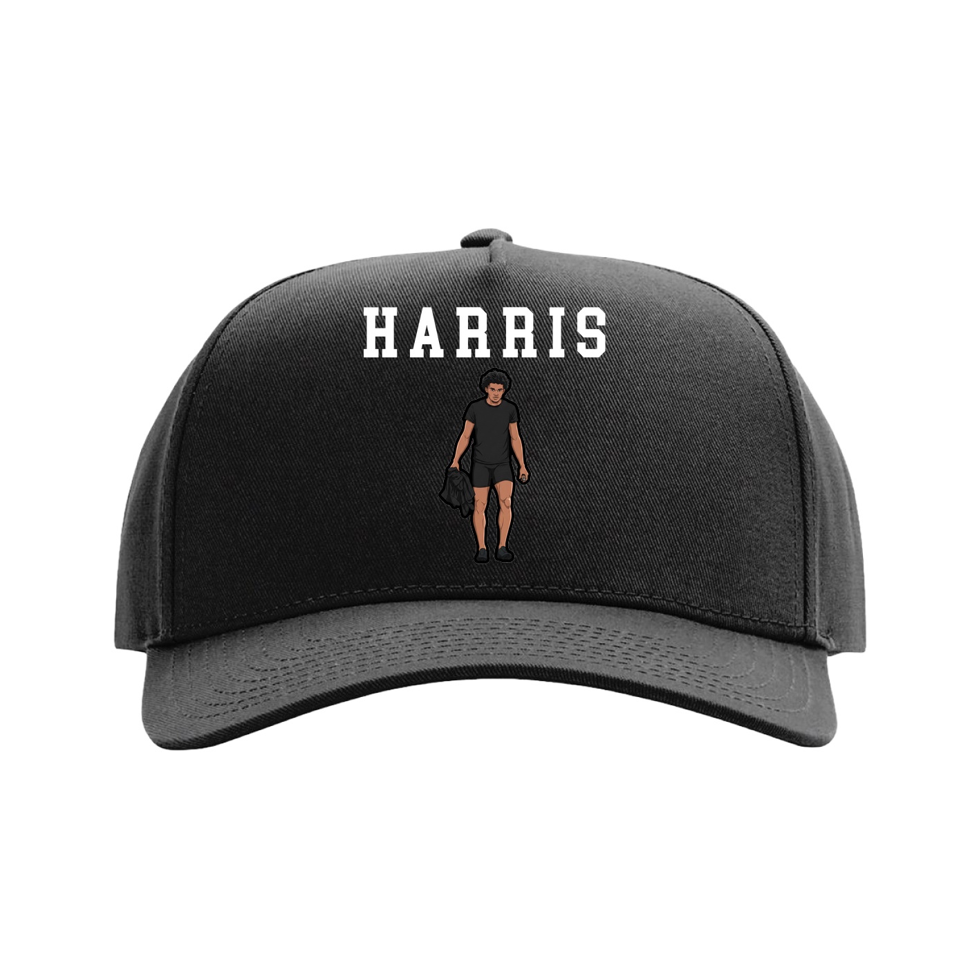 Full Fabric Five-Panel Champ Cap — Shirsey in Black
