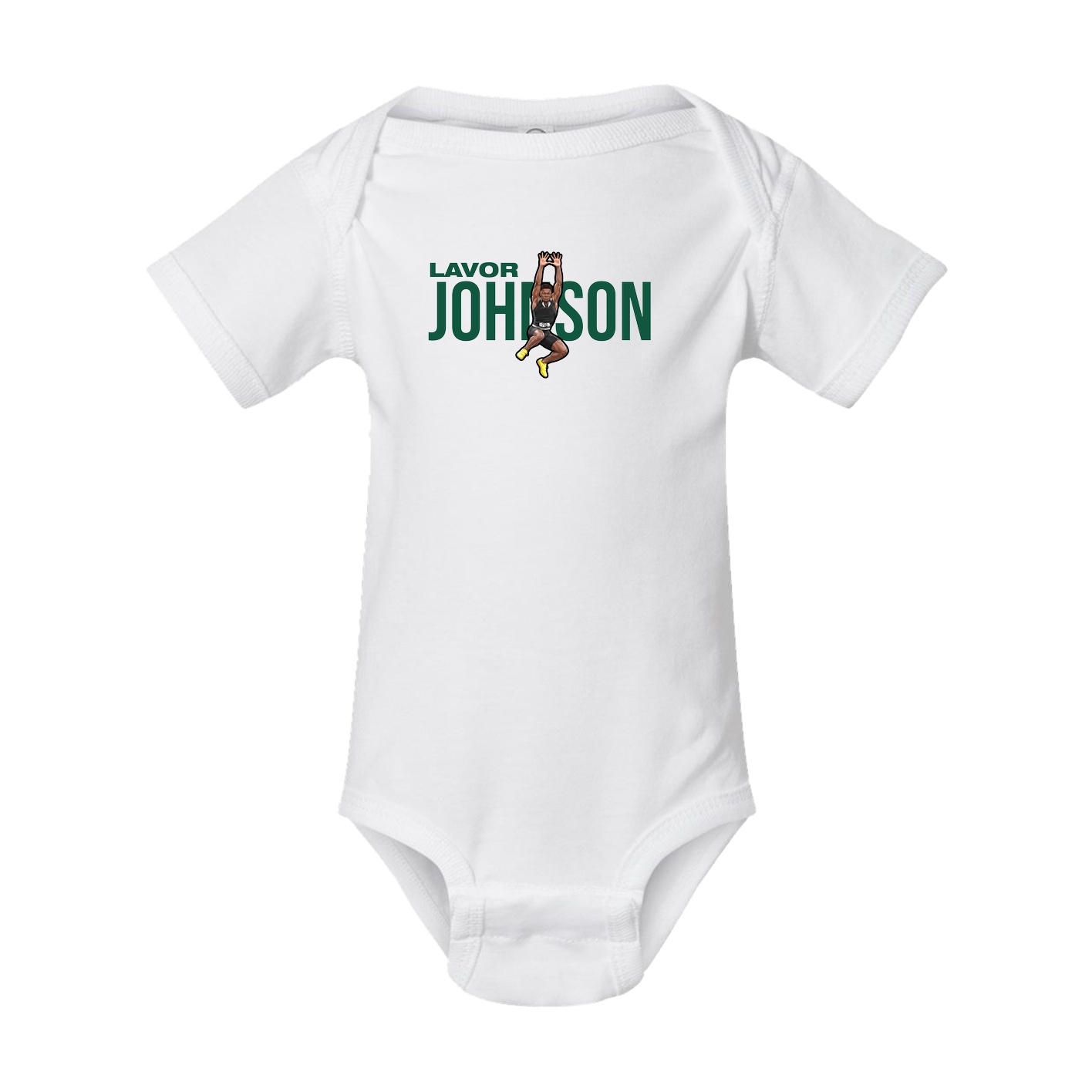 Baby Onesie — Player Name in White
