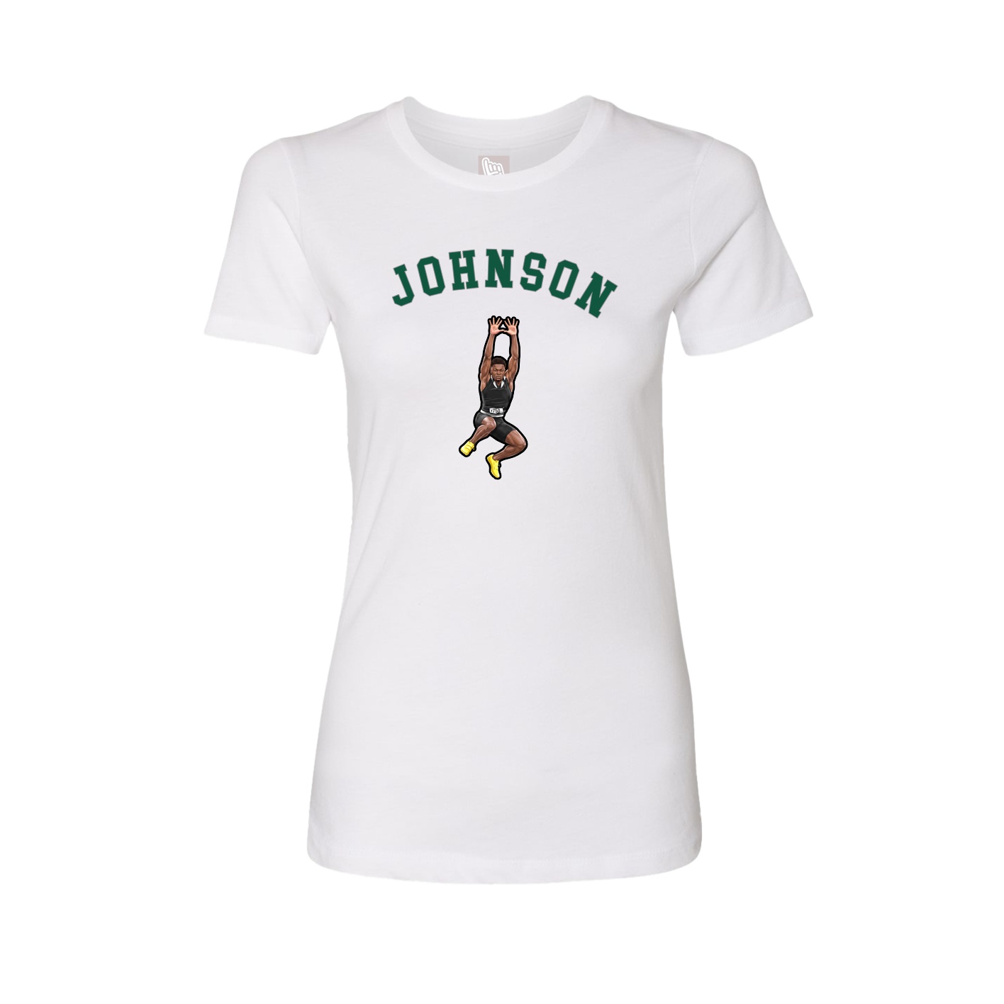 Fitted Women's Tee — Shirsey Arch in White