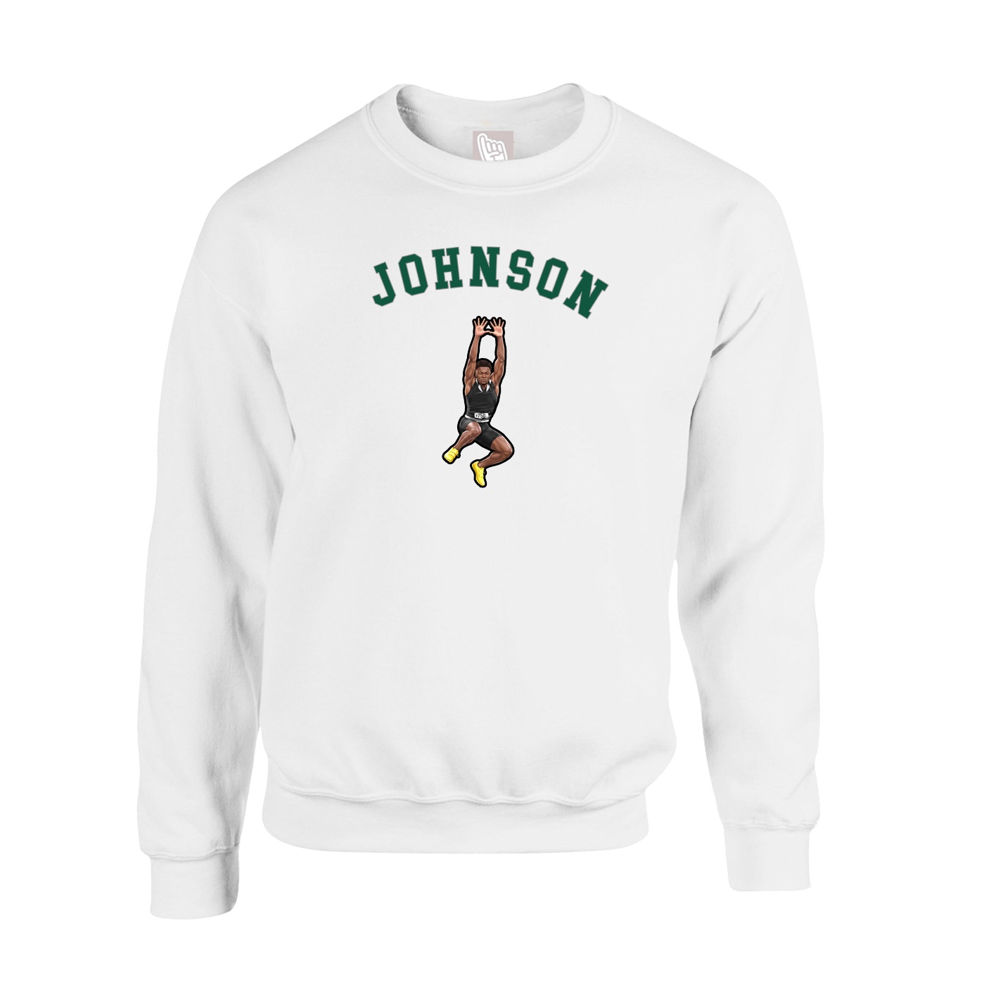 Fleece Crew — Shirsey Arch in White