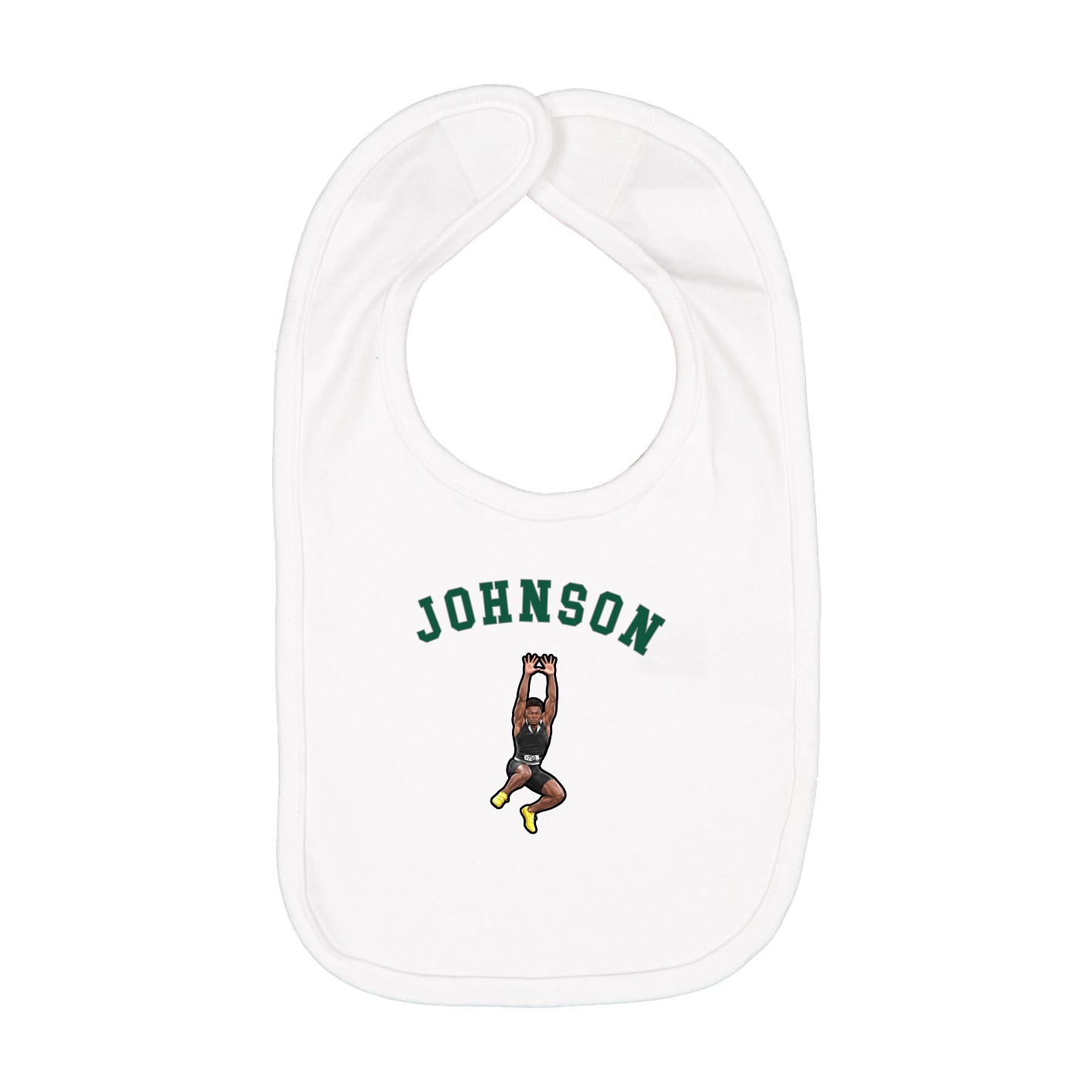 Infant Bib — Shirsey Arch in White