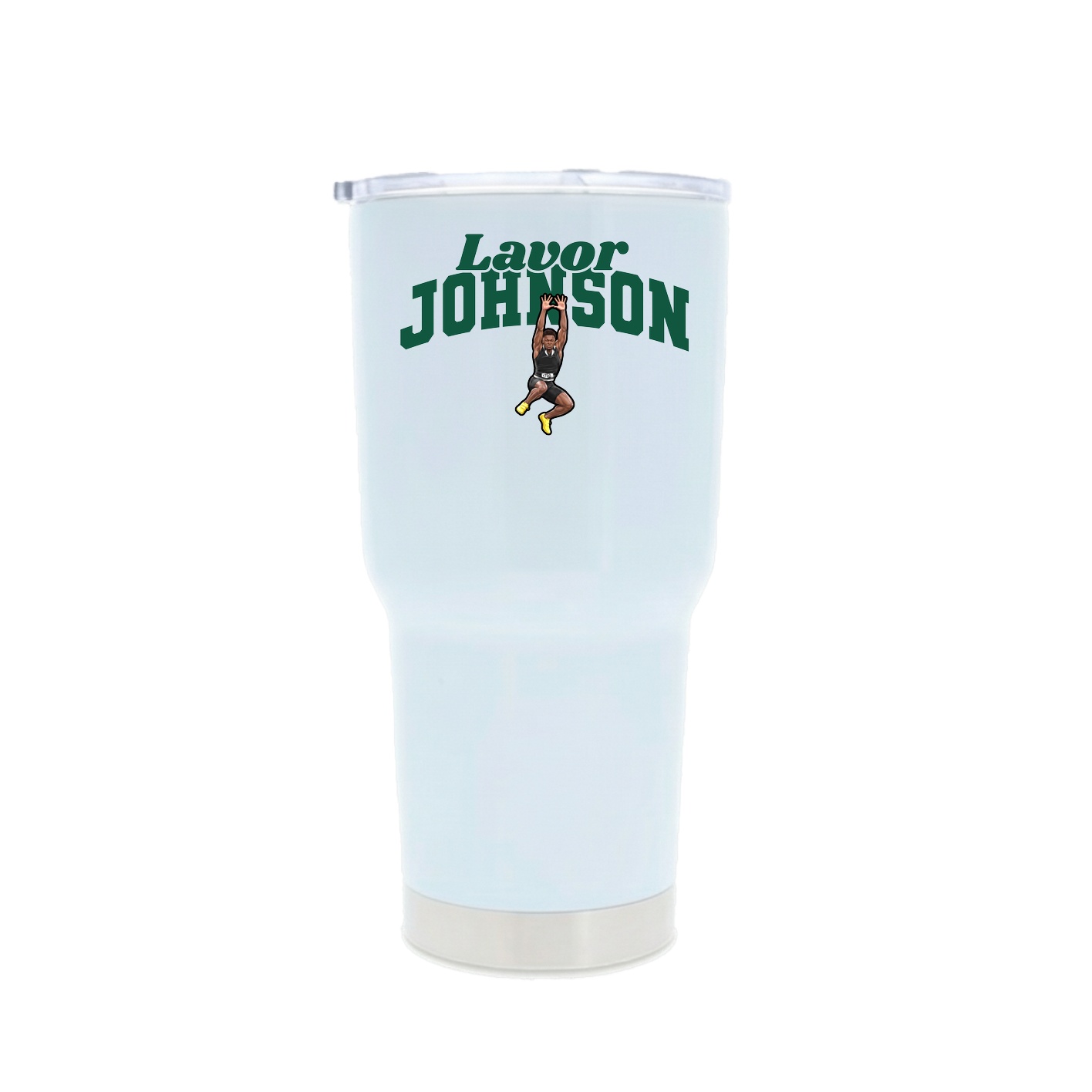 30oz Stainless Steel Tumbler — Signature Arch in White
