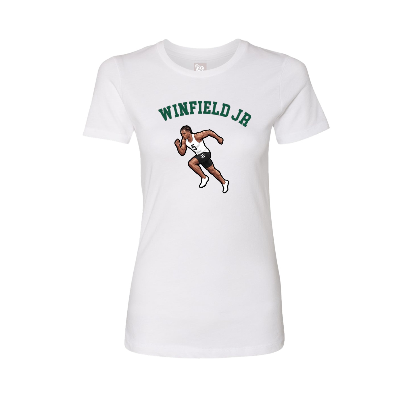 Fitted Women's Tee — Shirsey Arch in White