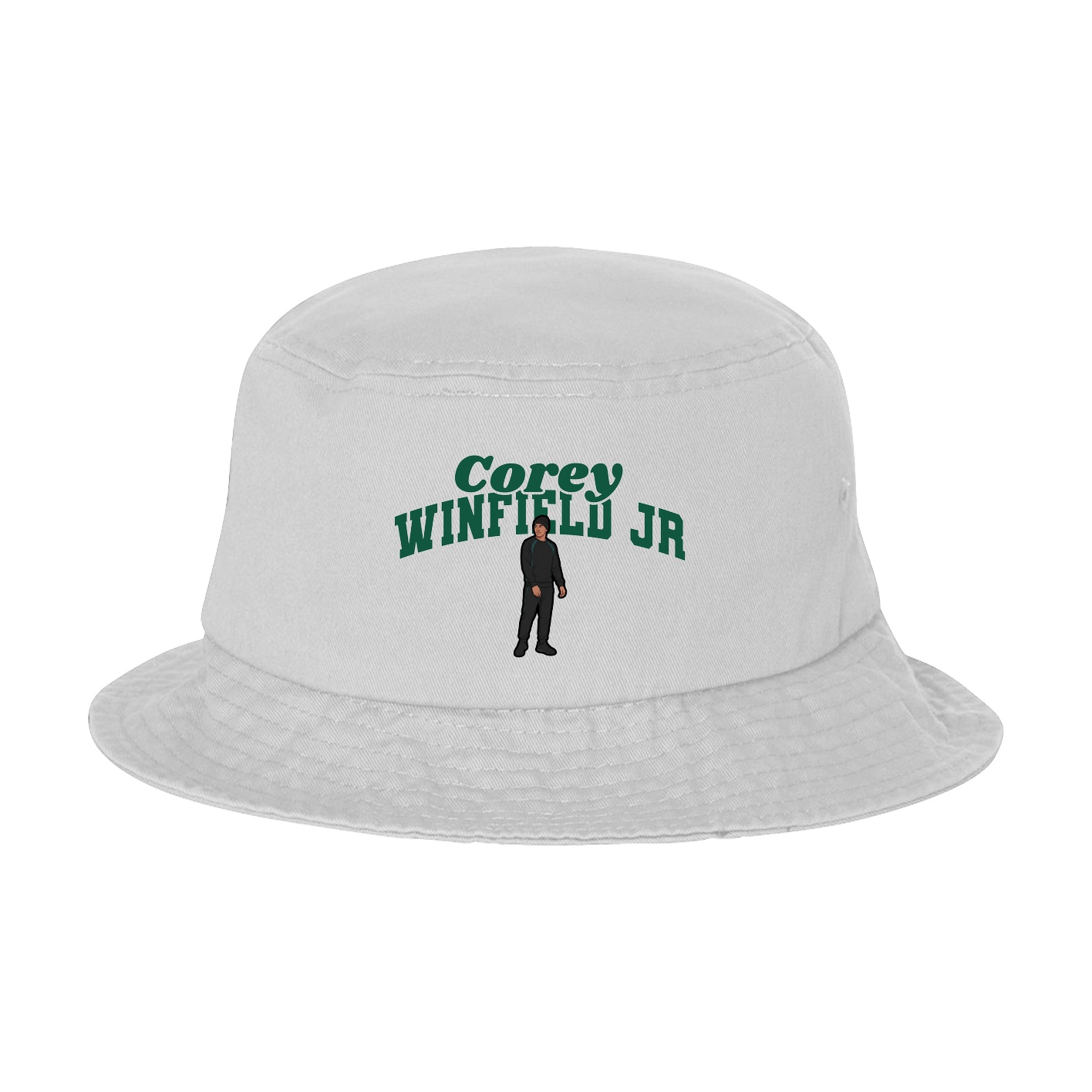 Bucket Cap — Signature Arch in White