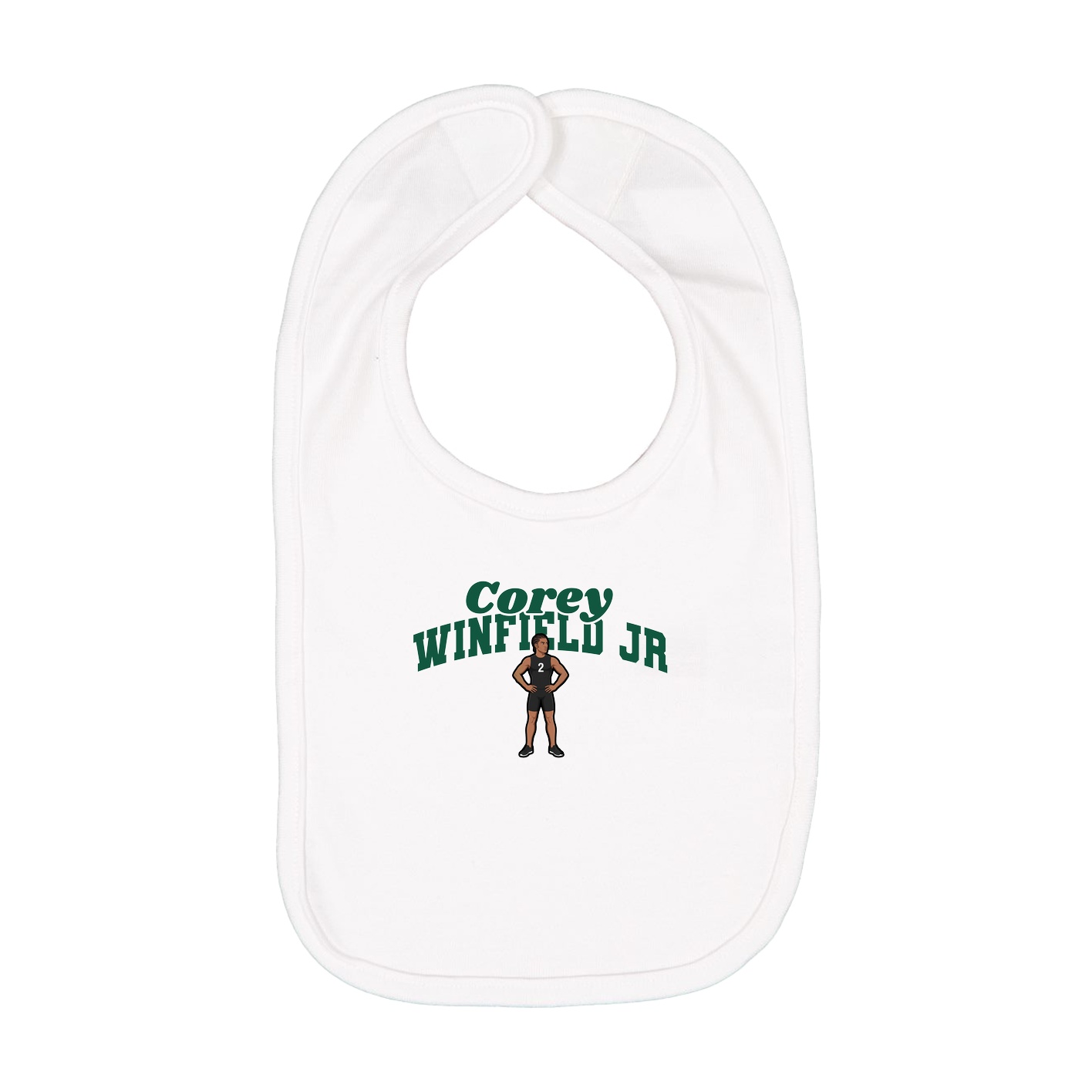 Infant Bib — Signature Arch in White