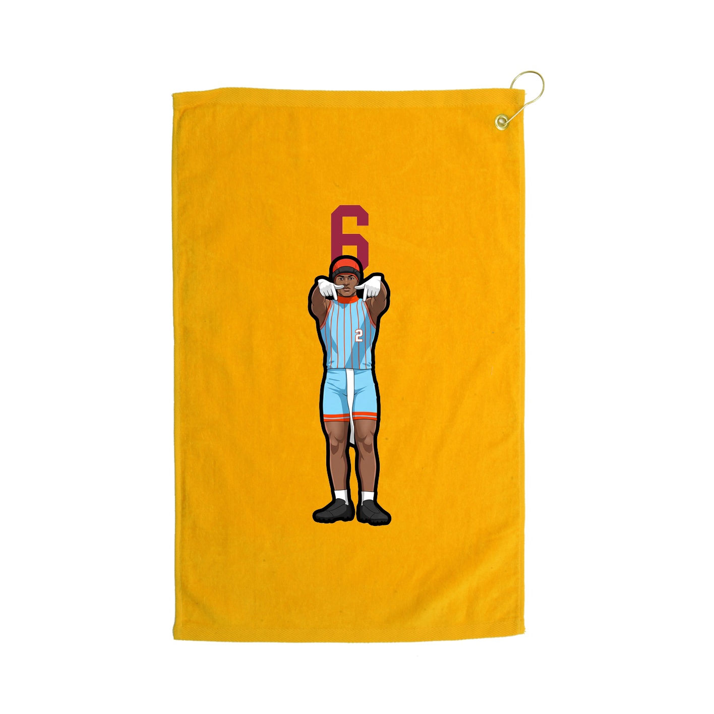 Golf Towel — Number Top in Gold