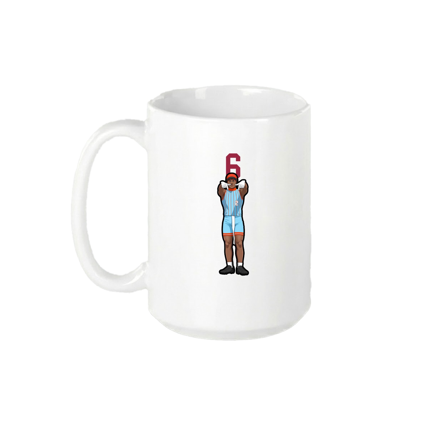 15oz Coffee Mug — Number Top in White