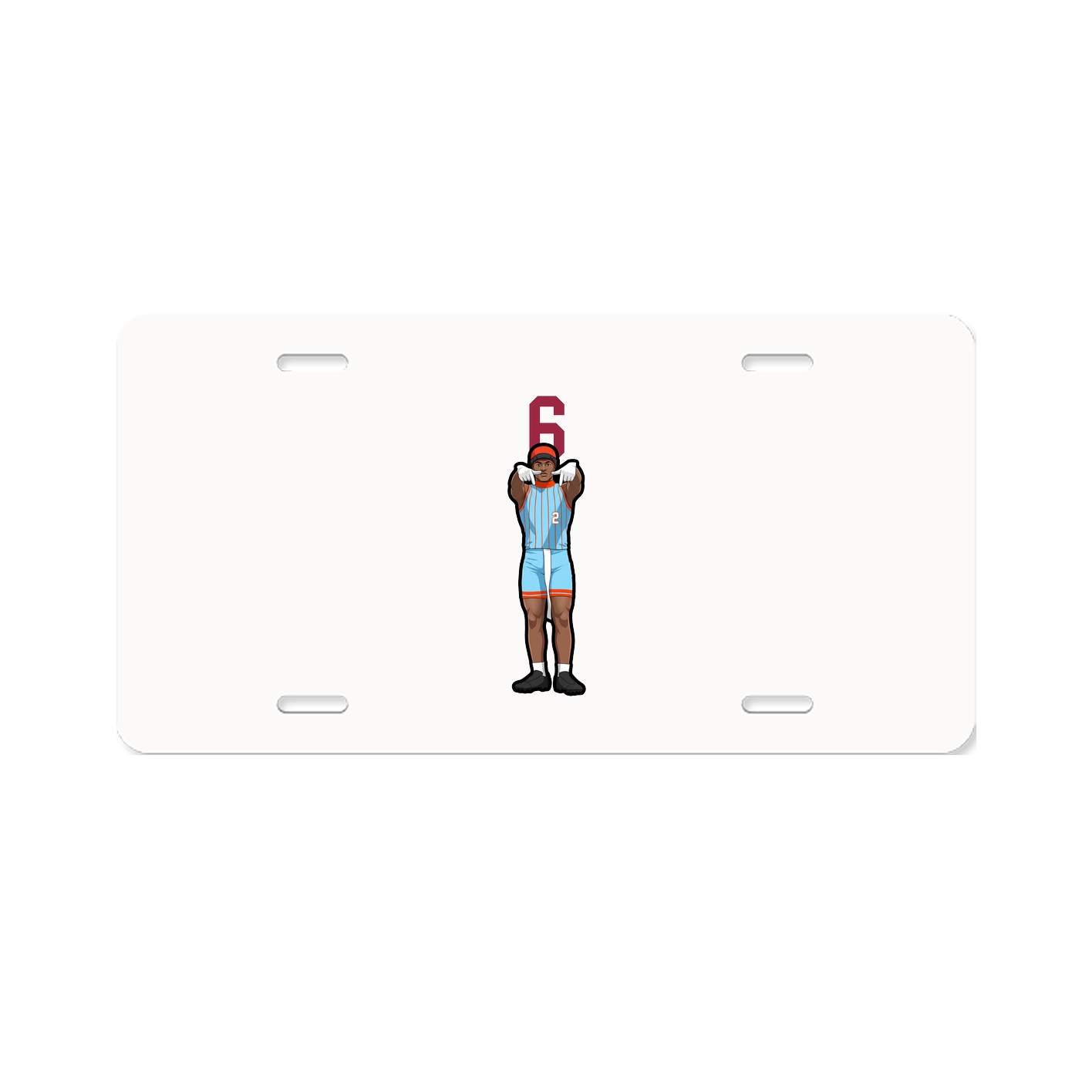 License Plate — Number Top in Classic
