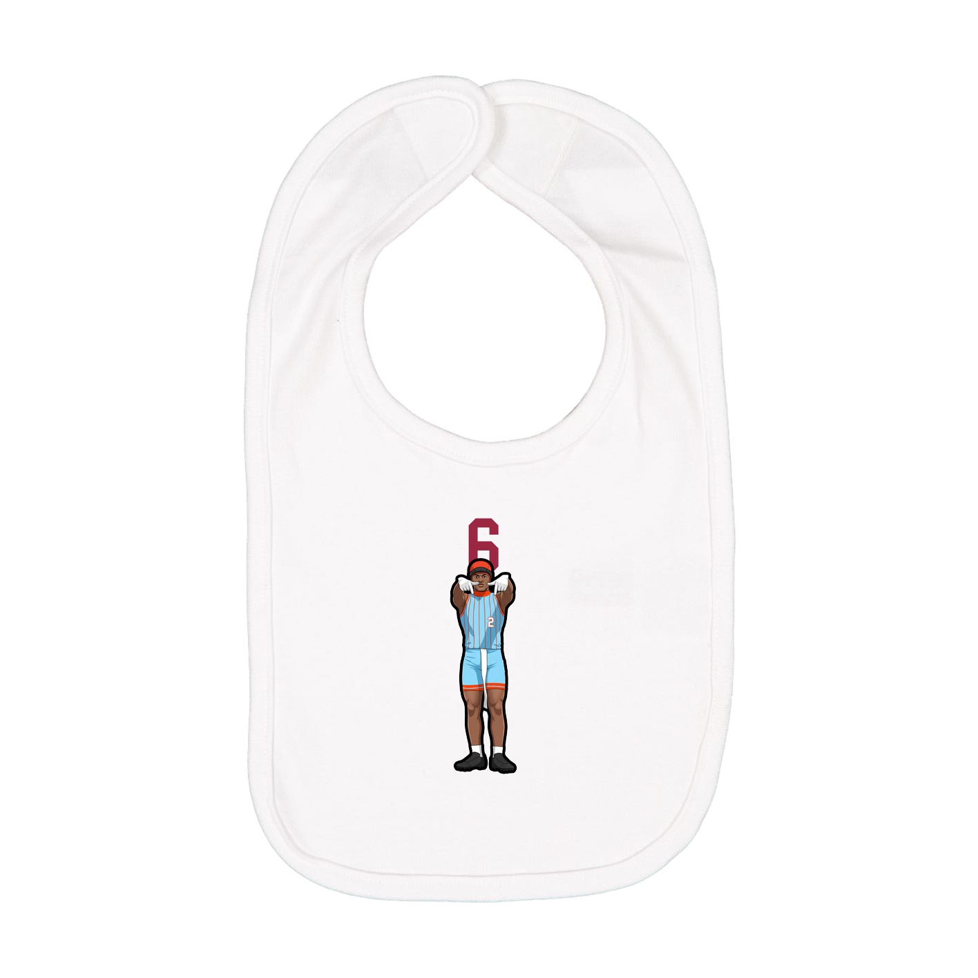 Infant Bib — Number Top in White