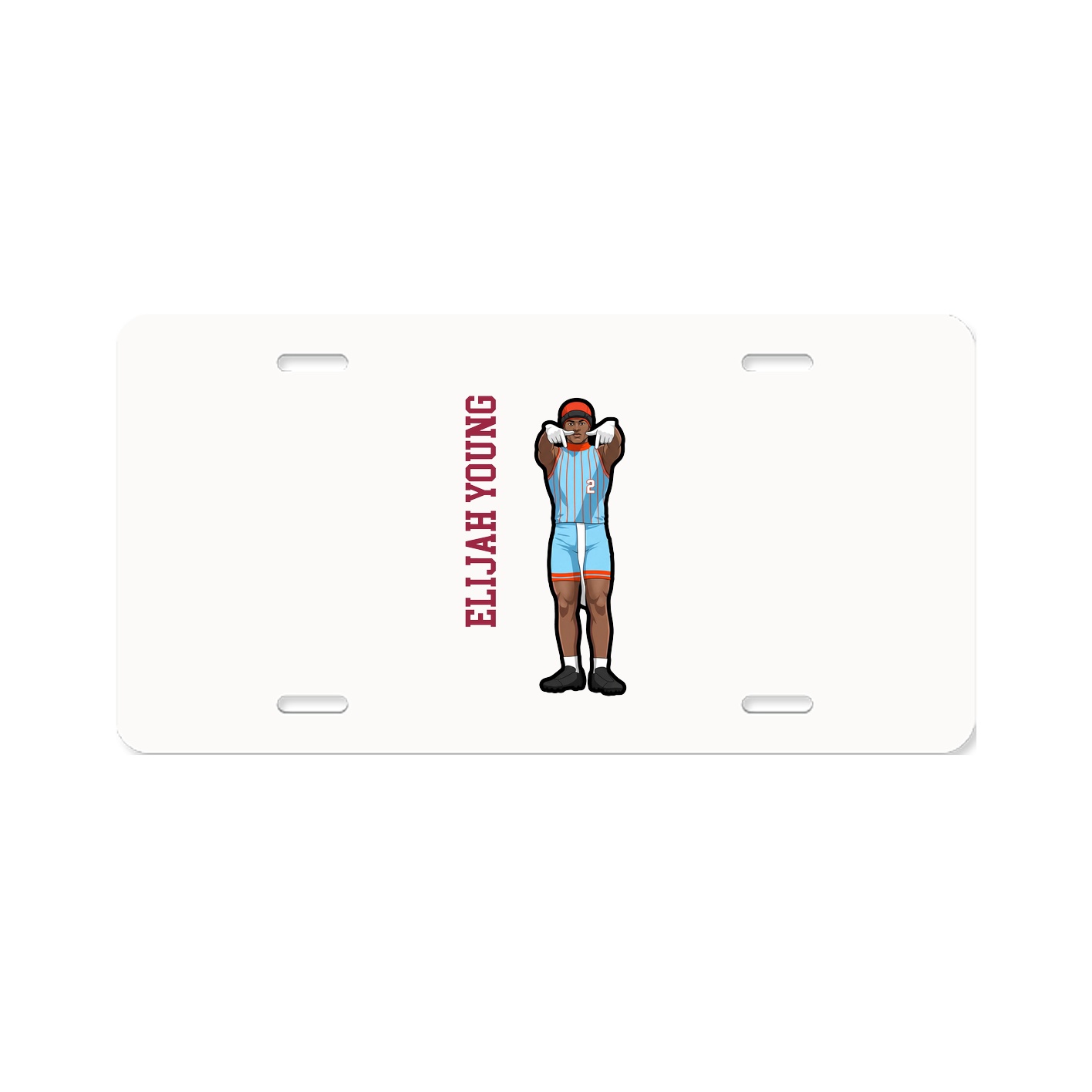 License Plate — Name Vertical in Classic