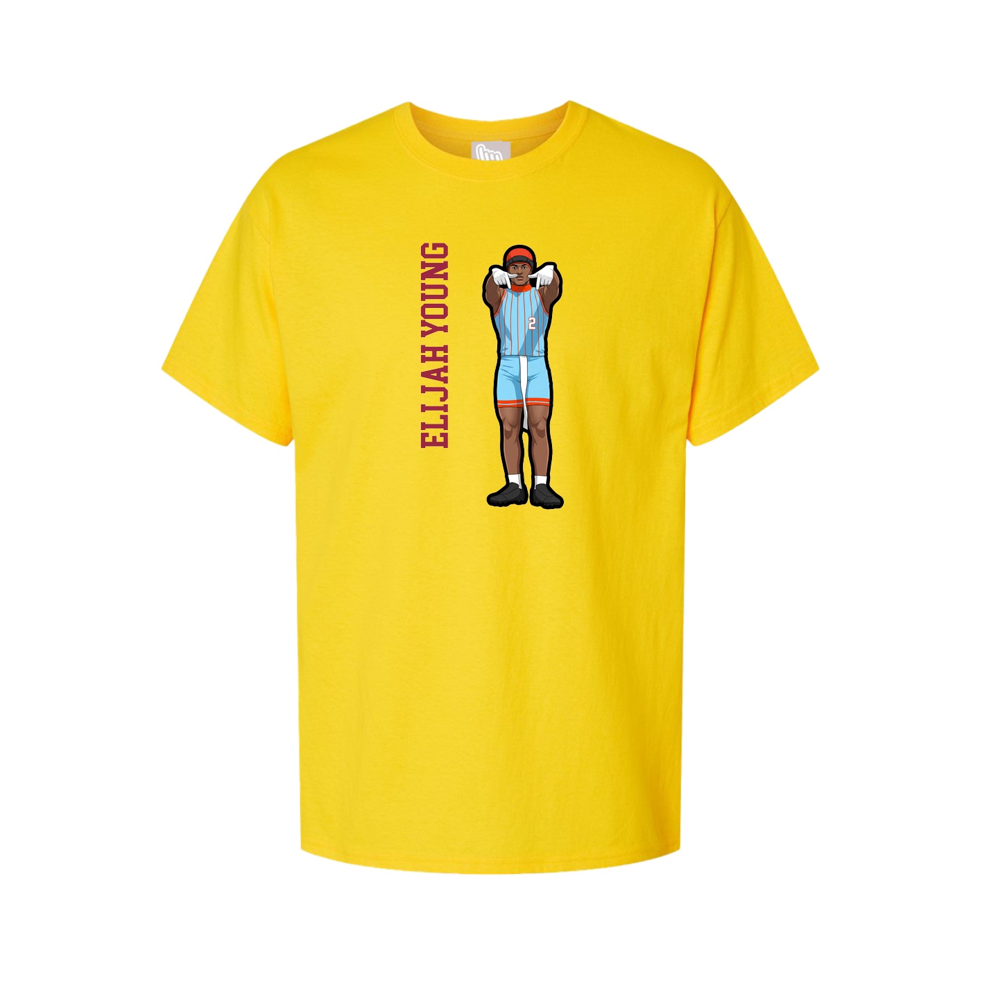 Youth Tee — Name Vertical in Gold