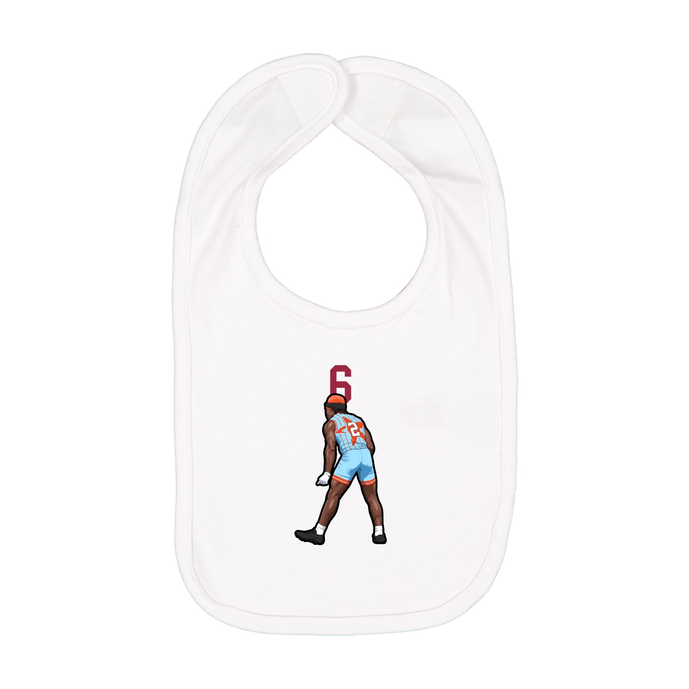 Infant Bib — Number Top in White