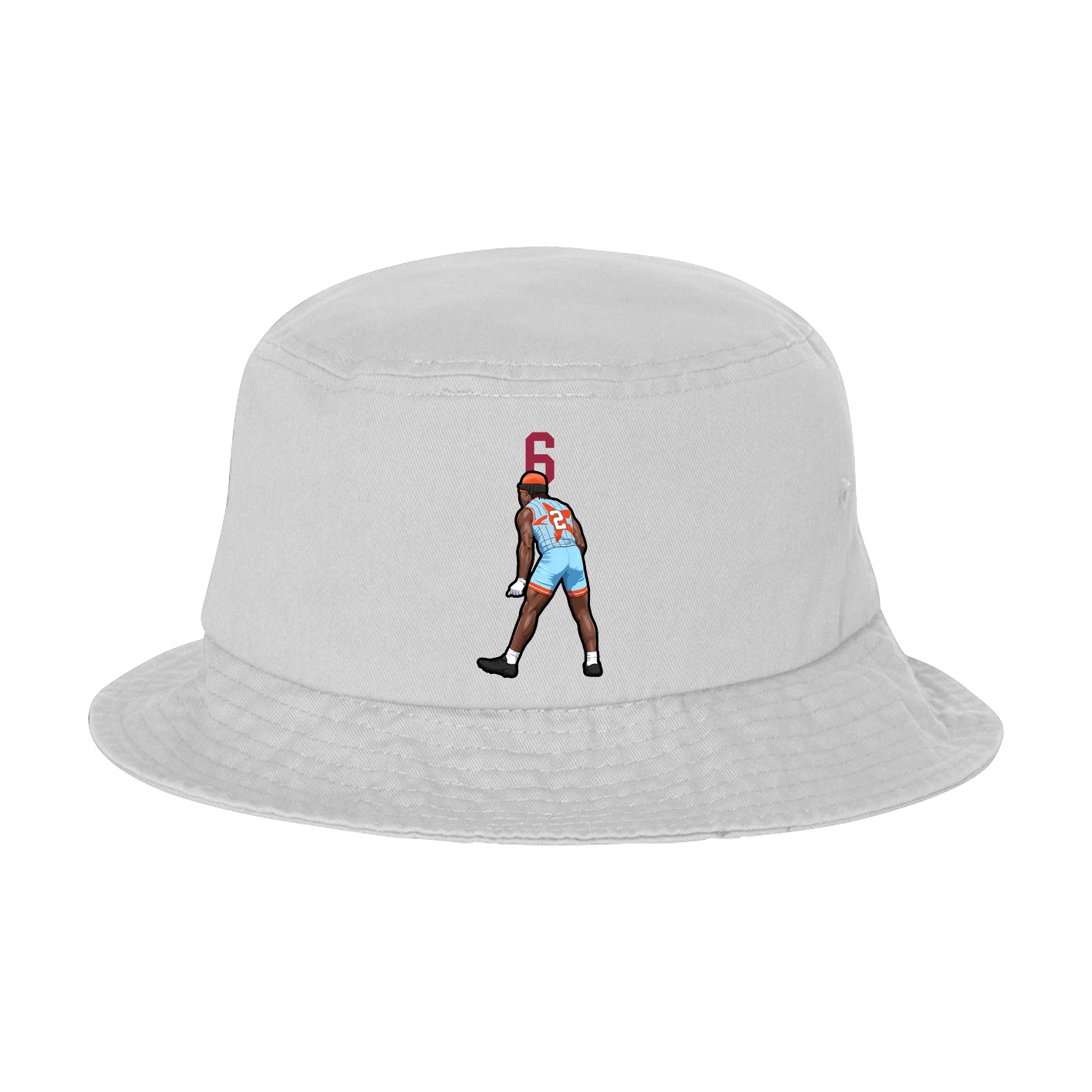 Bucket Cap — Number Top in White