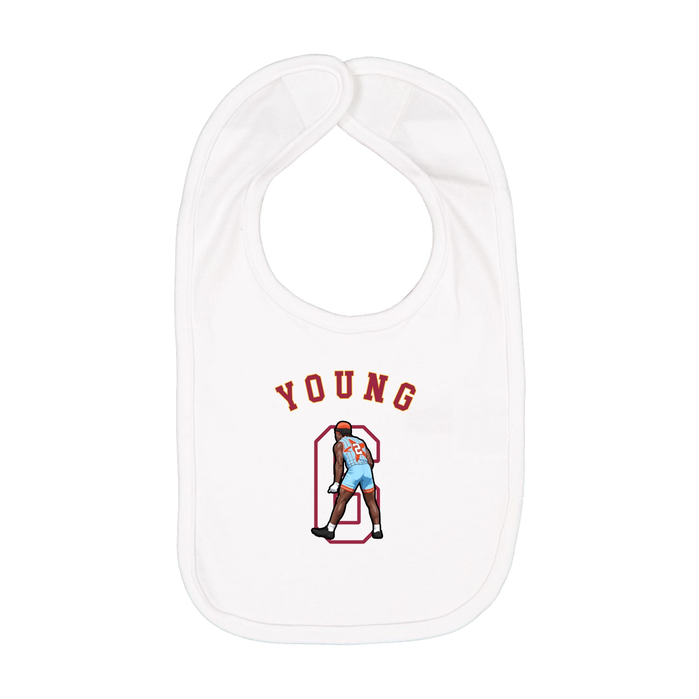 Infant Bib — Shirsey Arch in White