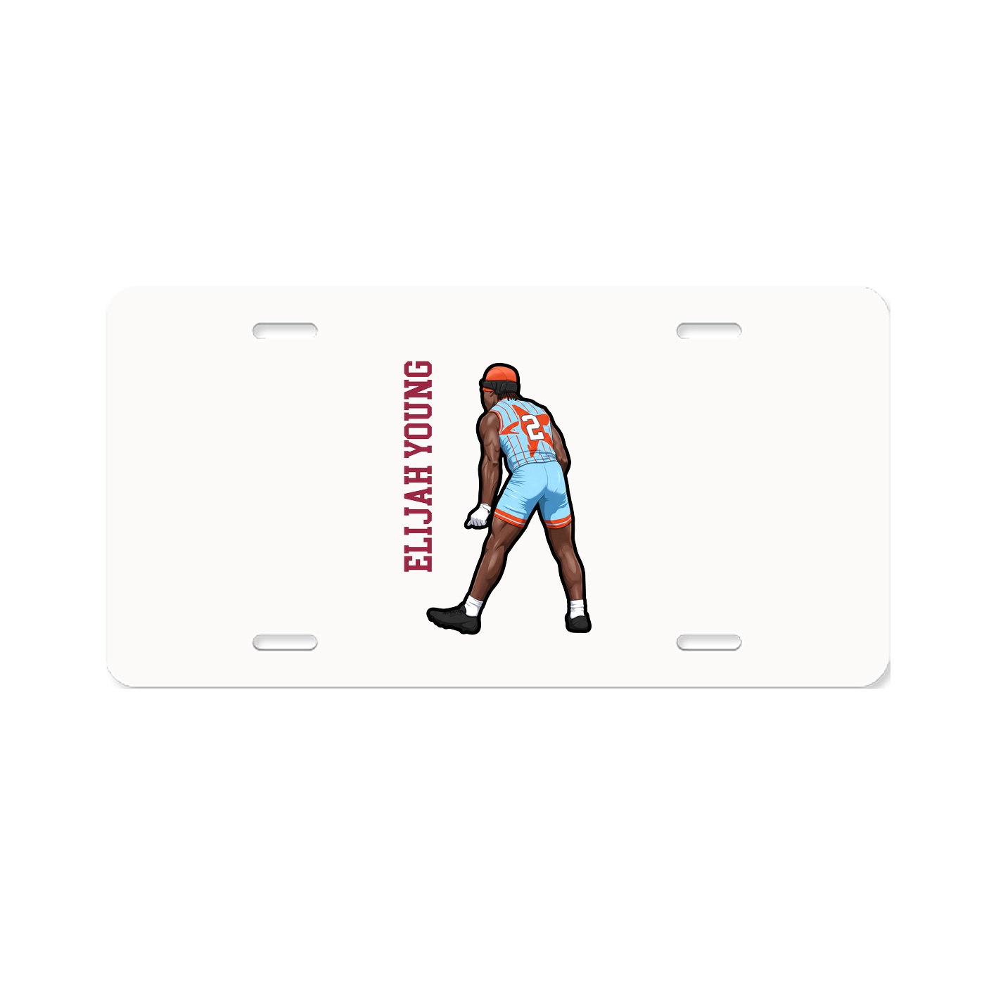 License Plate — Name Vertical in Classic