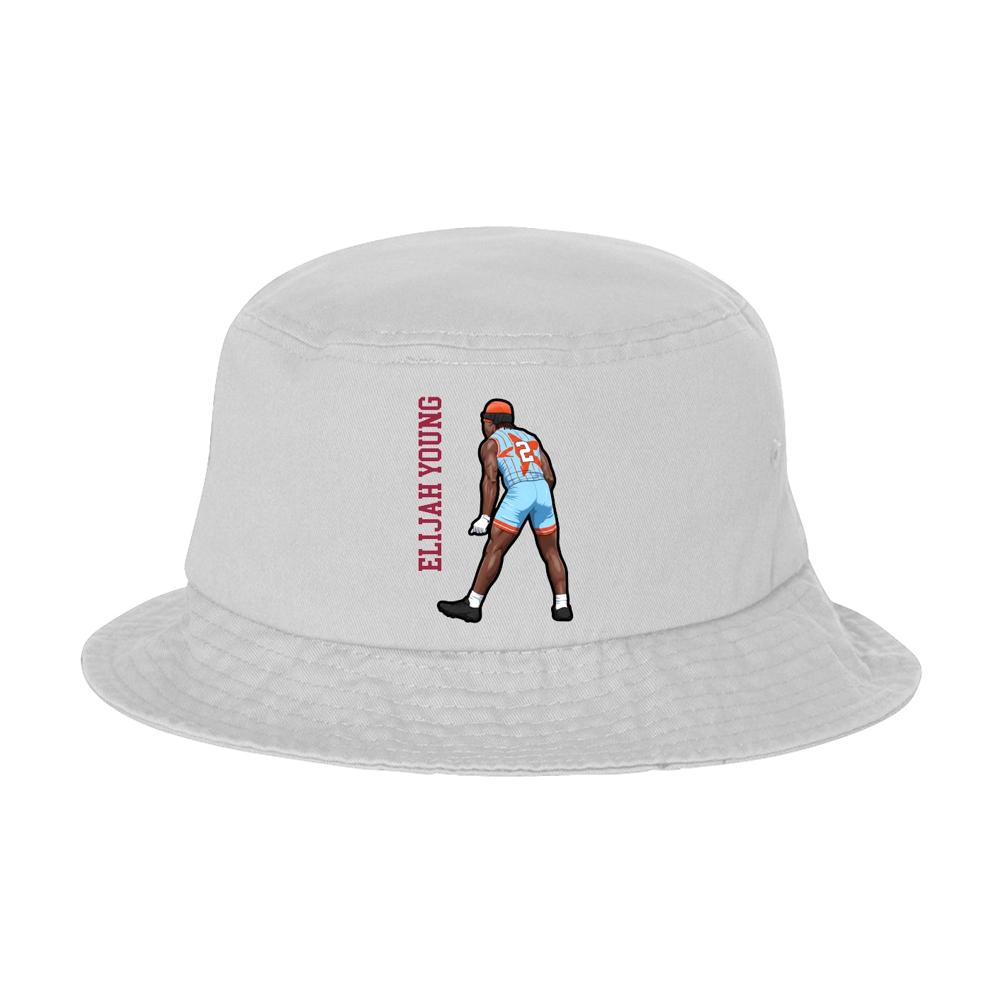 Bucket Cap — Name Vertical in White