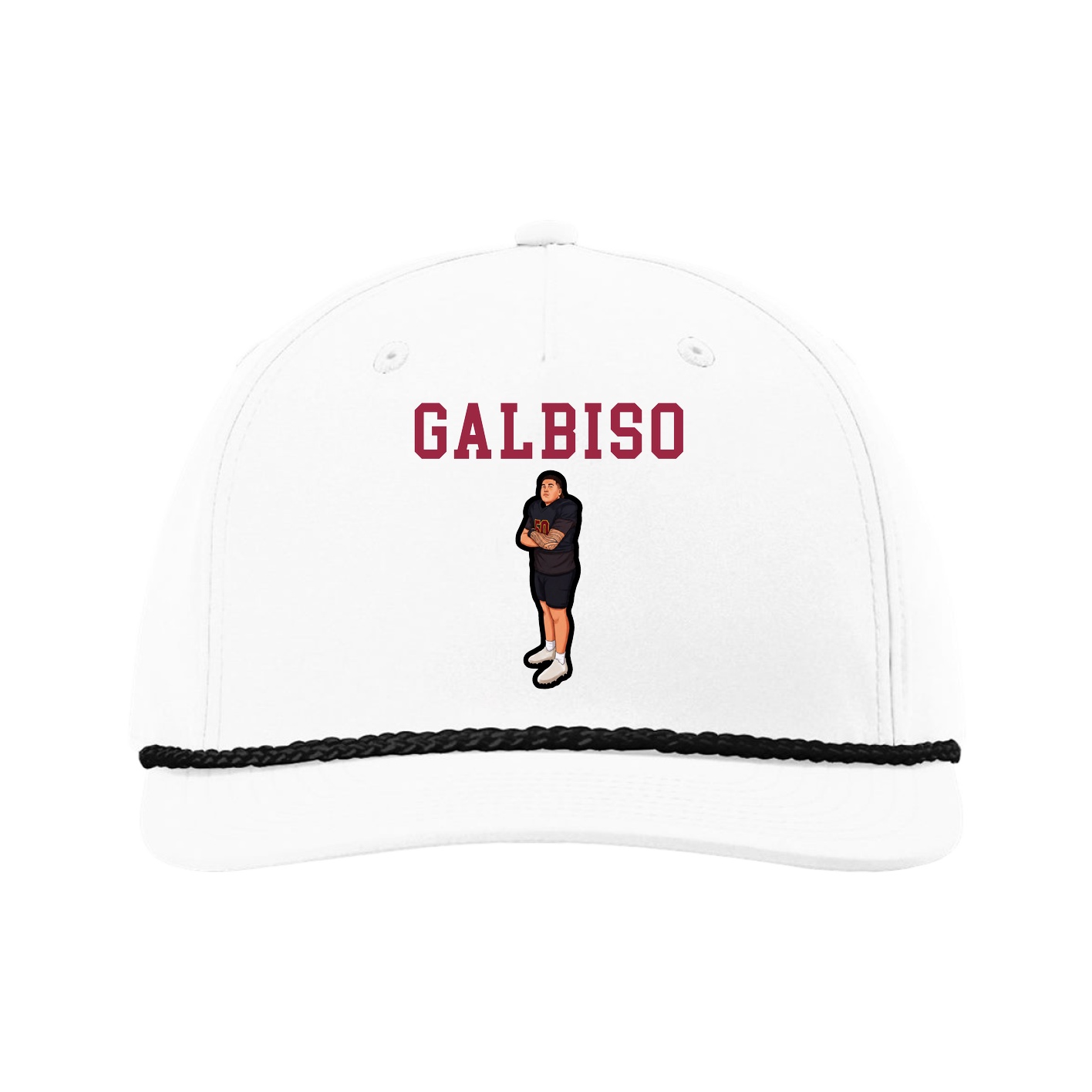 Five-Panel Classic Rope Cap — Shirsey in White