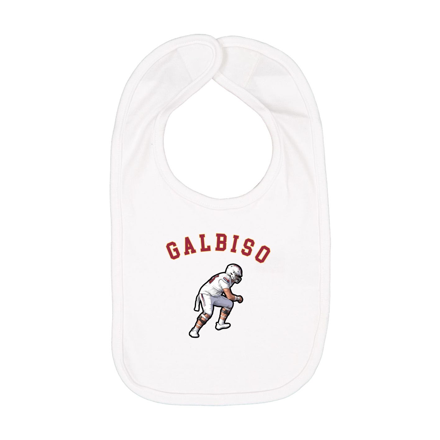 Infant Bib — Shirsey Arch in White