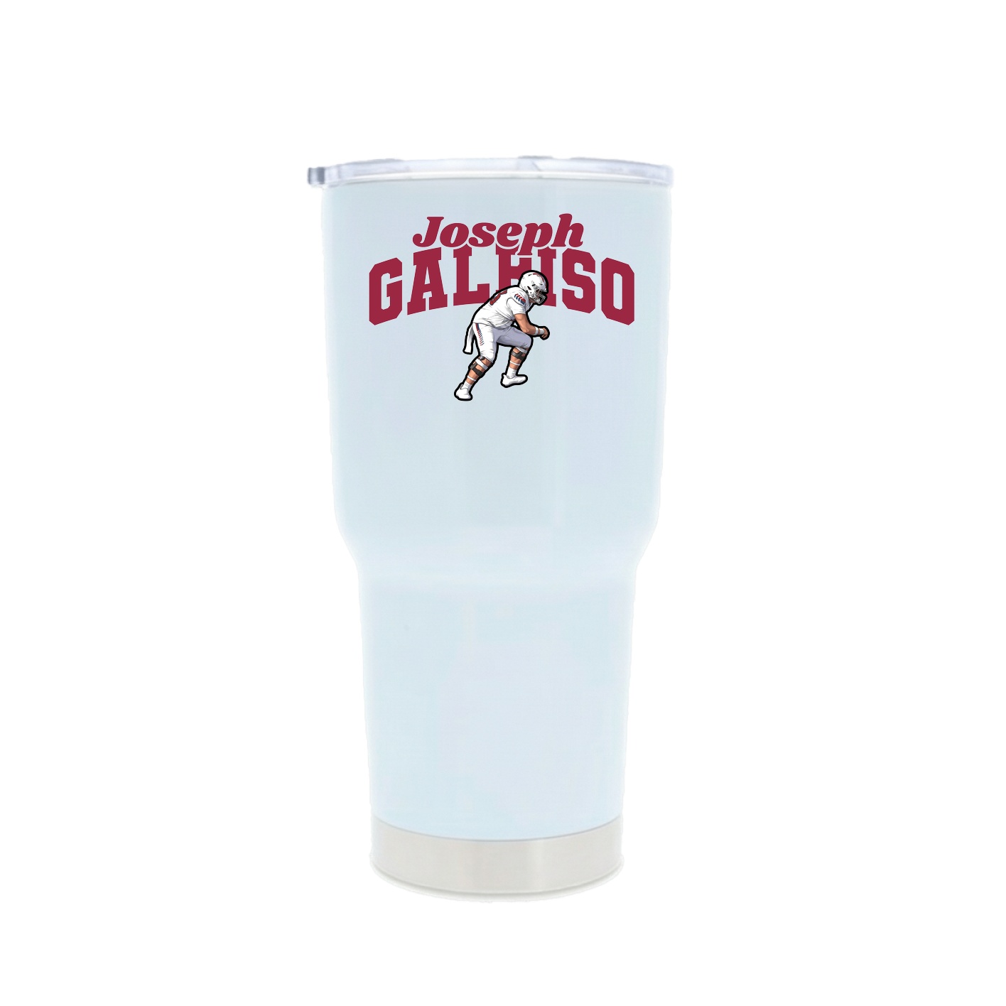 30oz Stainless Steel Tumbler — Signature Arch in White