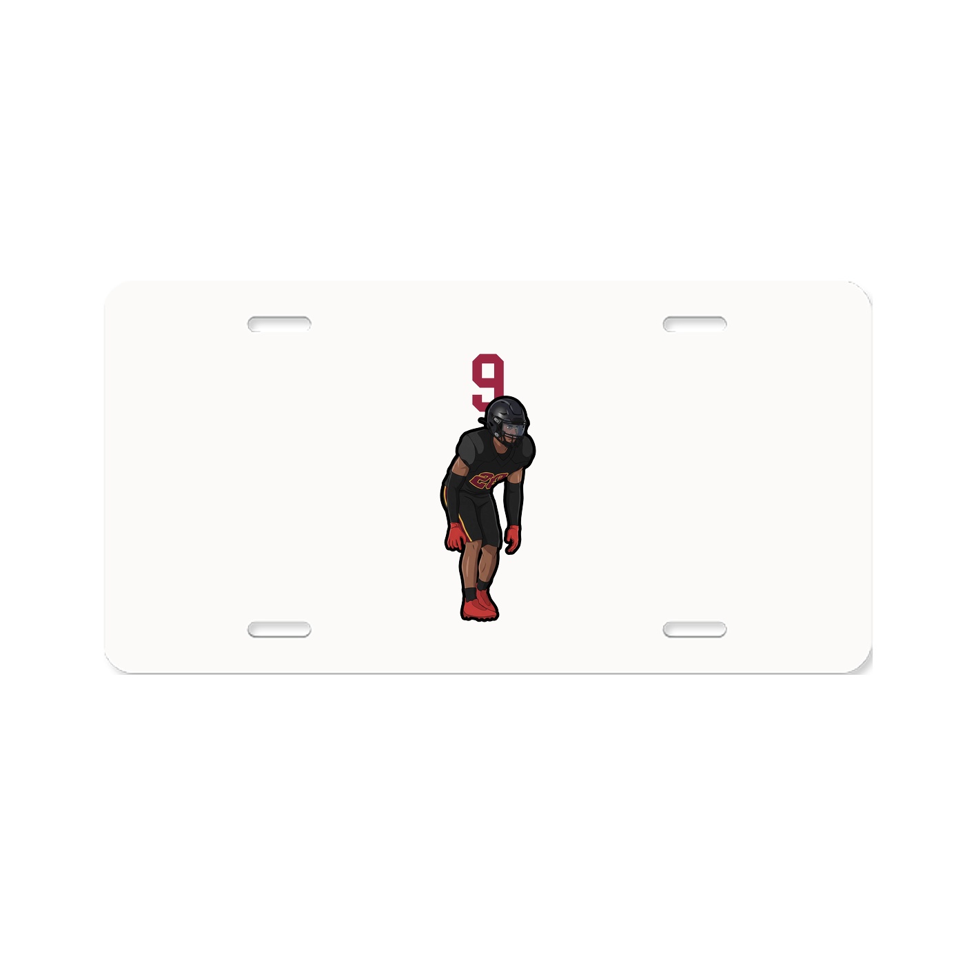 License Plate — Number Top in Classic