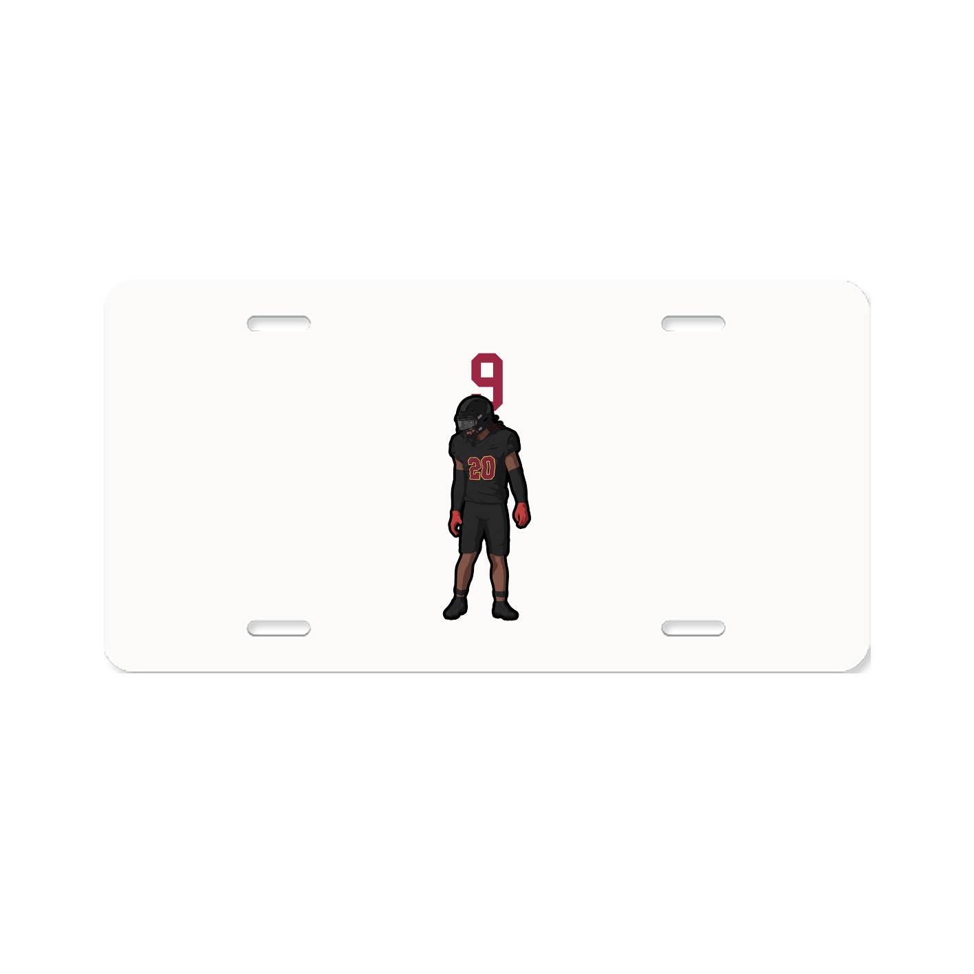 License Plate — Number Top in Classic