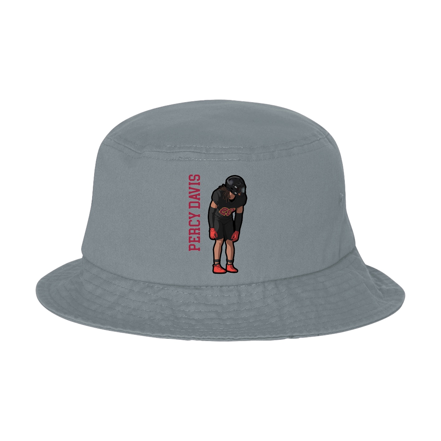 Bucket Cap — Name Vertical in Grey