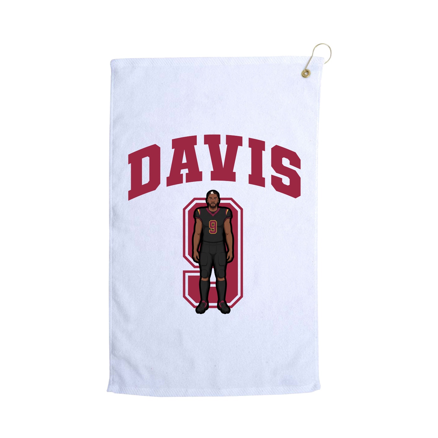 Golf Towel — Number in White