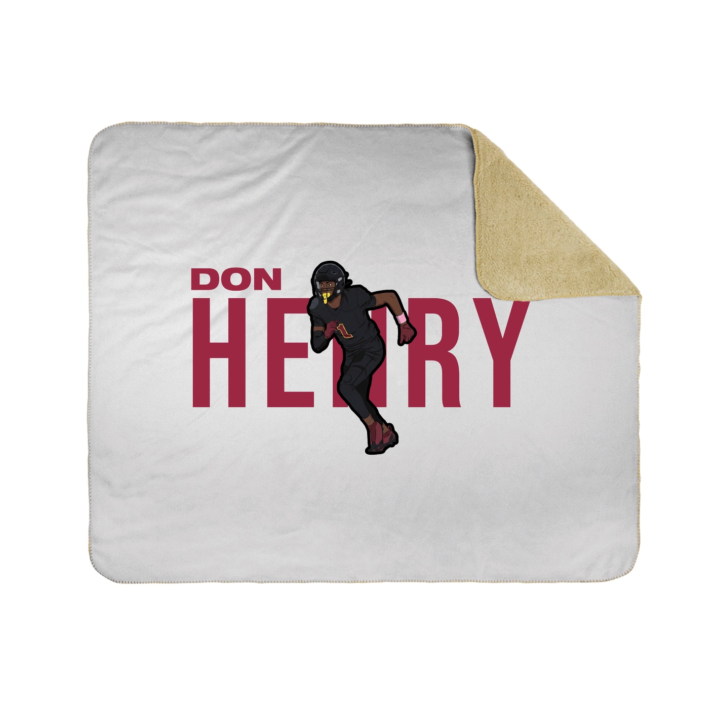 Throw Blanket — Player Name in White