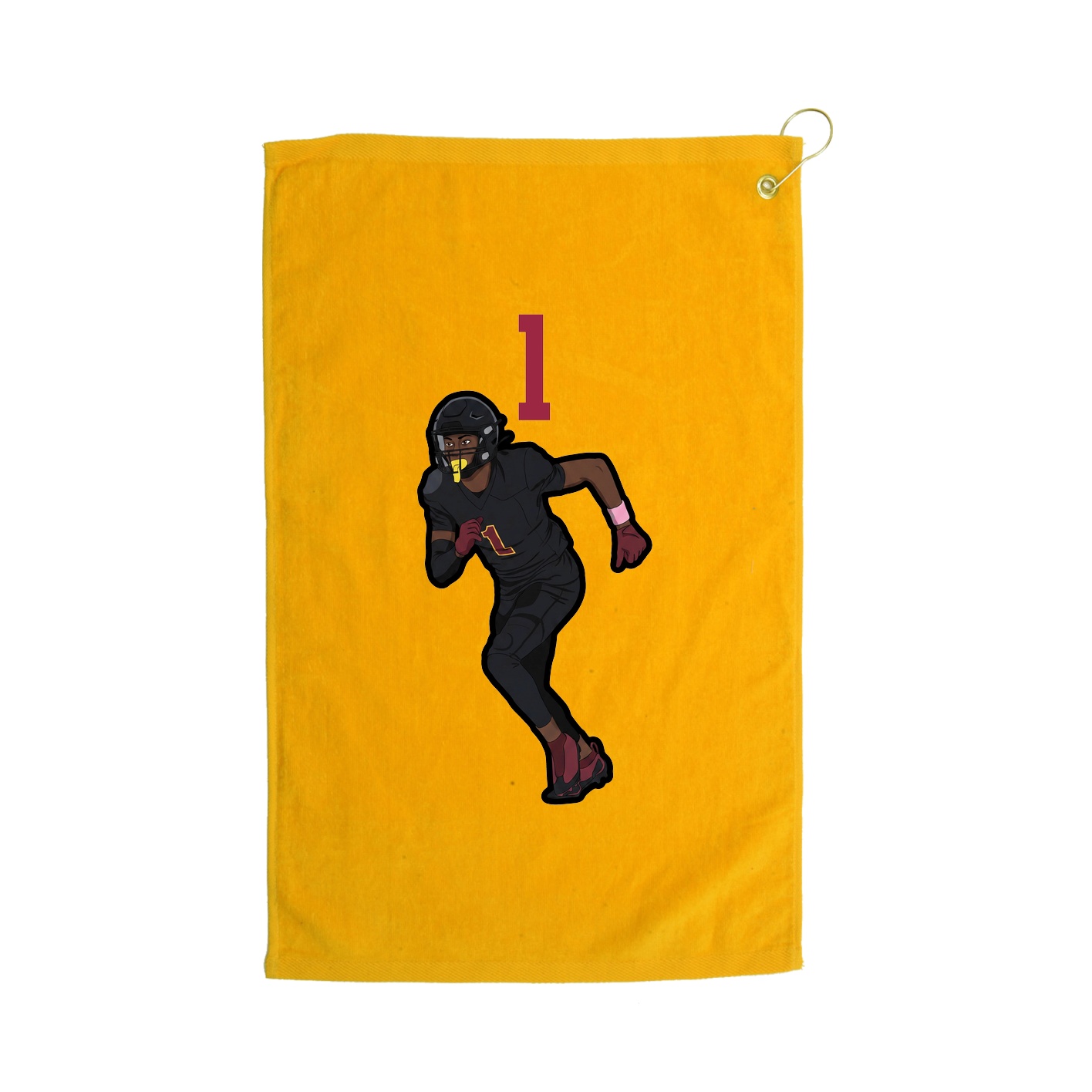 Golf Towel — Number Top in Gold
