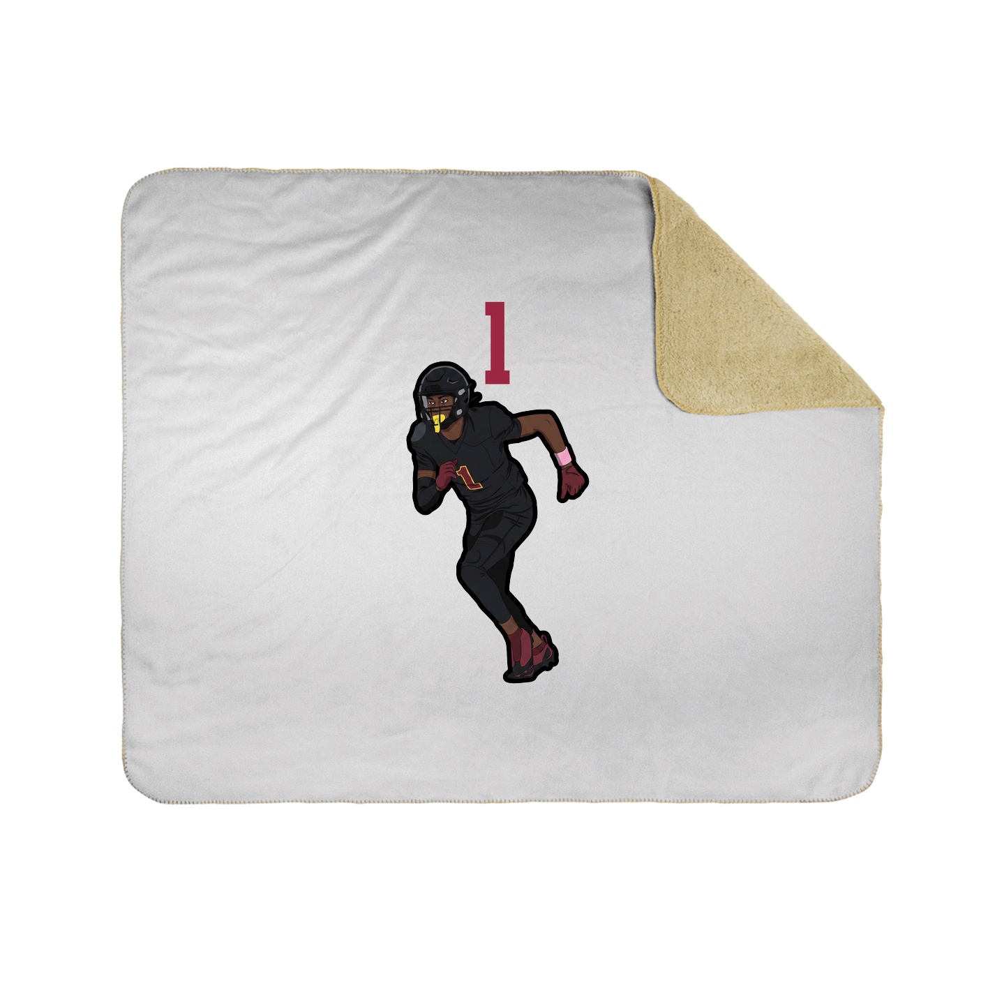 Throw Blanket — Number Top in White