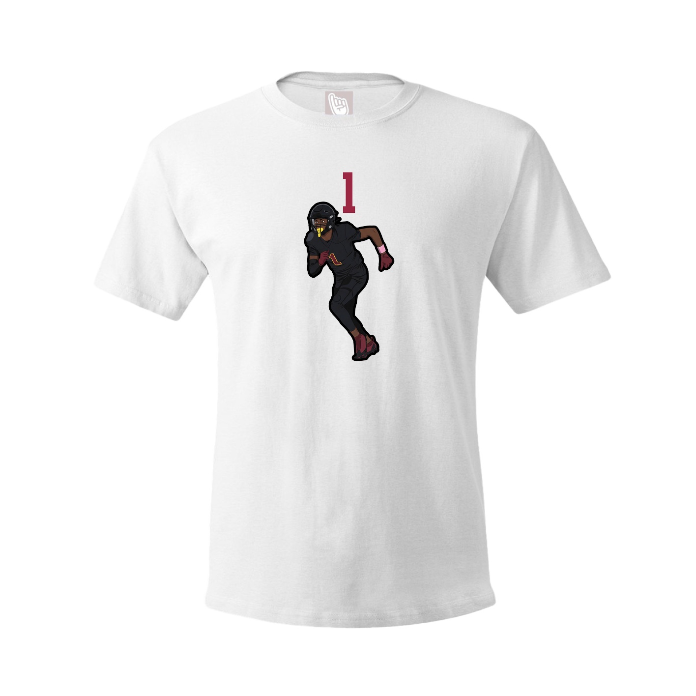 Youth Tee — Number Top in White