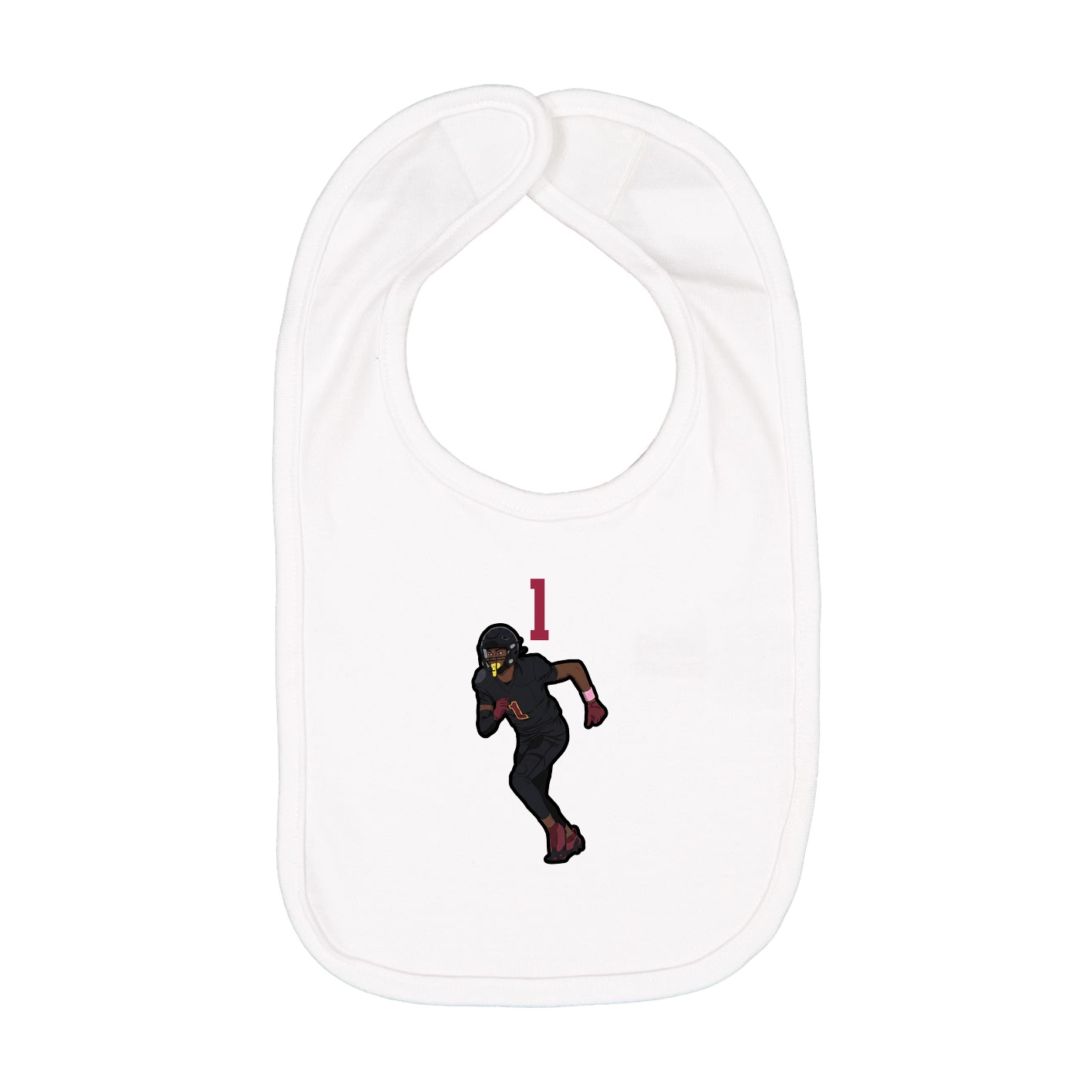 Infant Bib — Number Top in White